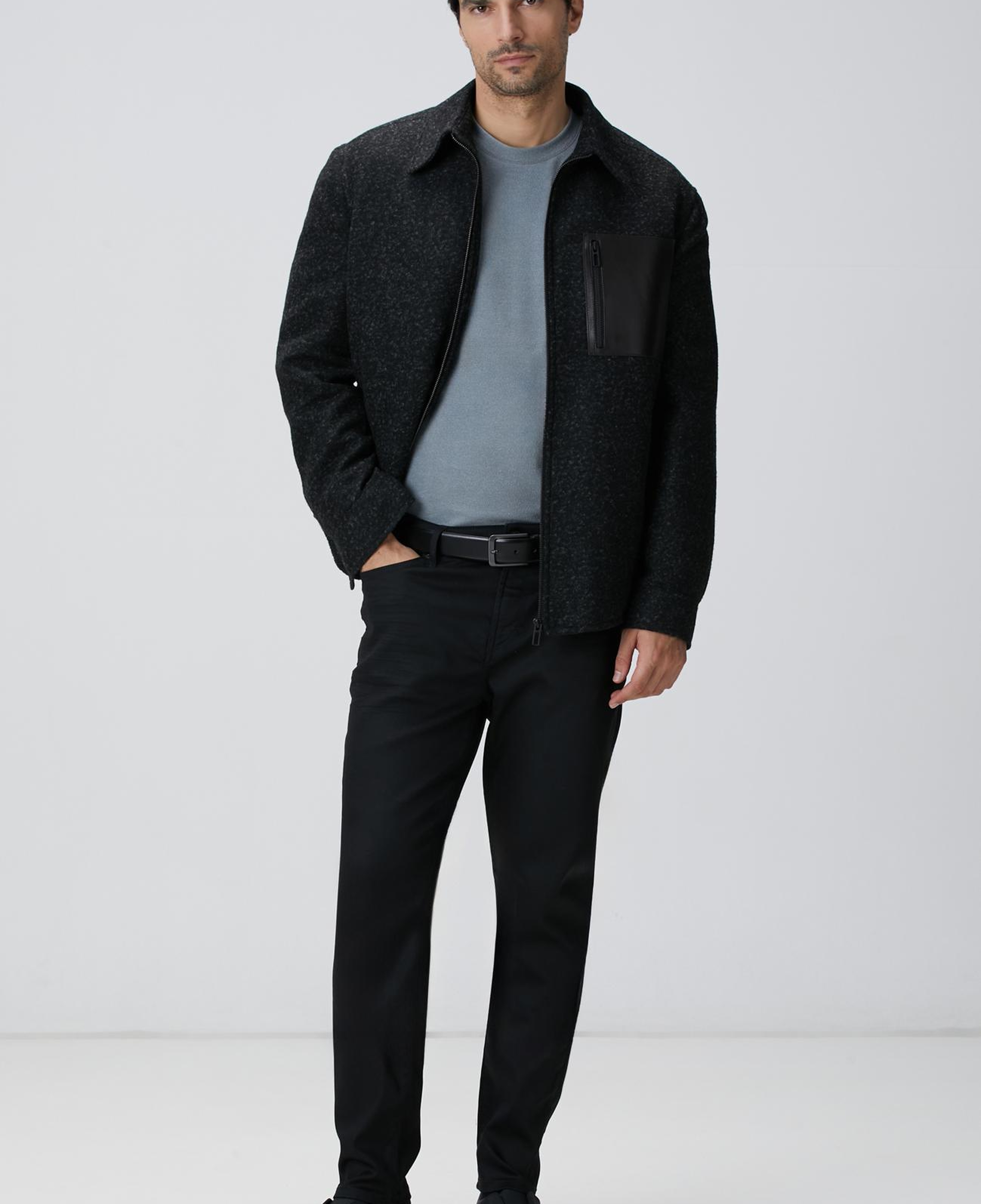 Network Erkek Siyah Kaplamalı Denim Pantolon