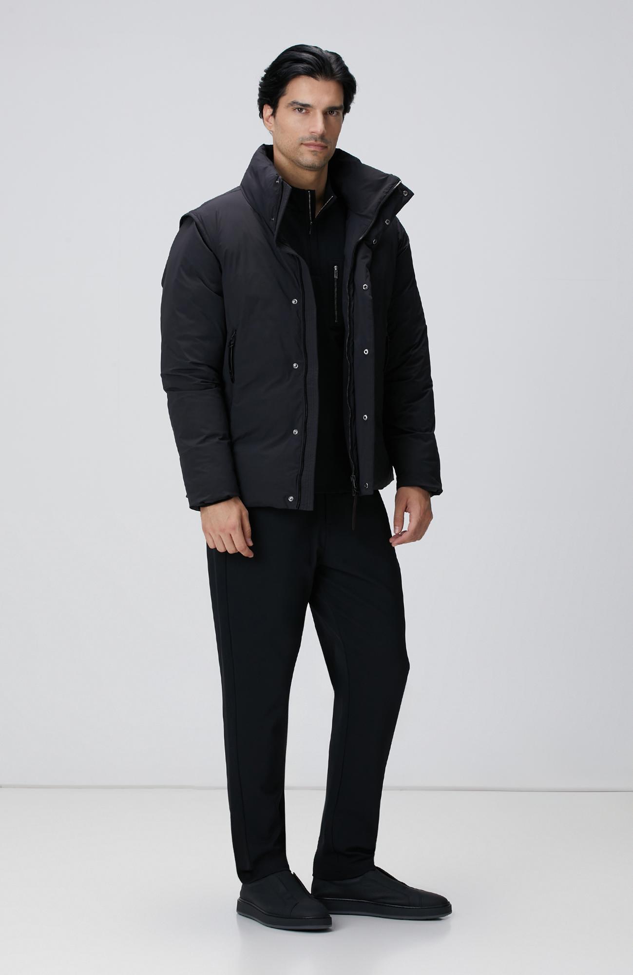 Network Erkek Siyah Yelek Olabilen Puffer Mont