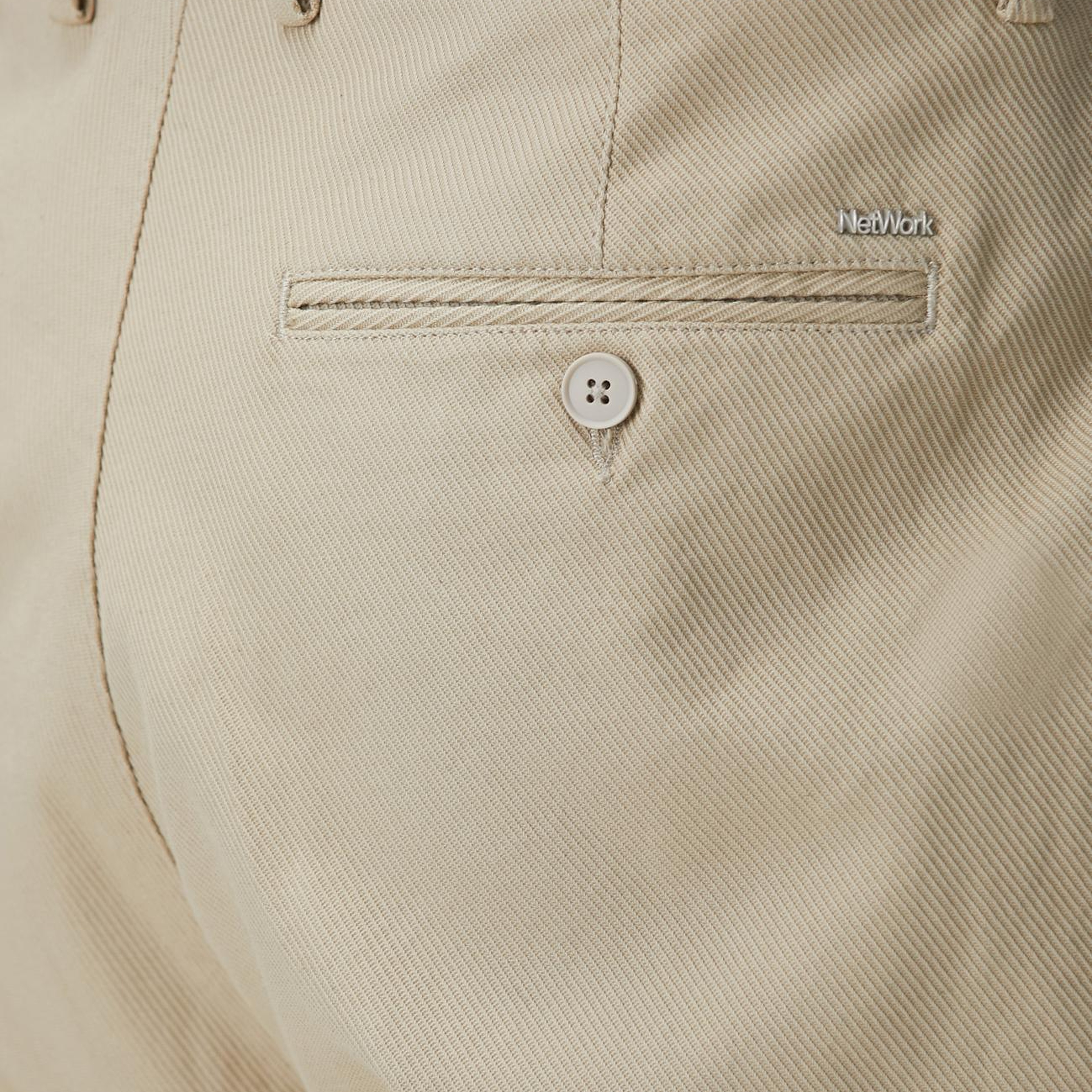 Network Erkek Bej Casual Chino Pantolon