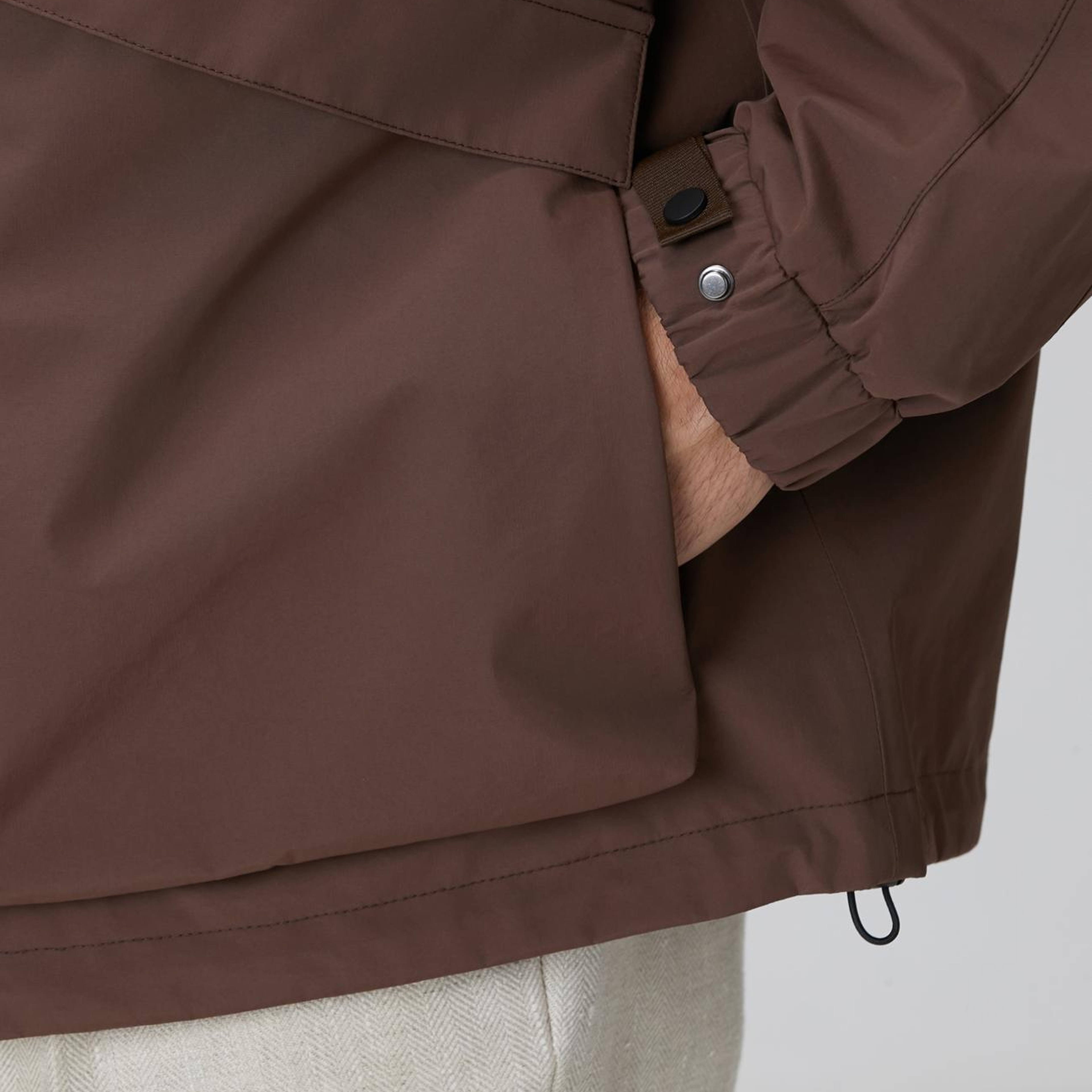 Network Erkek Kahverengi Kapüşonlu İnce Mont