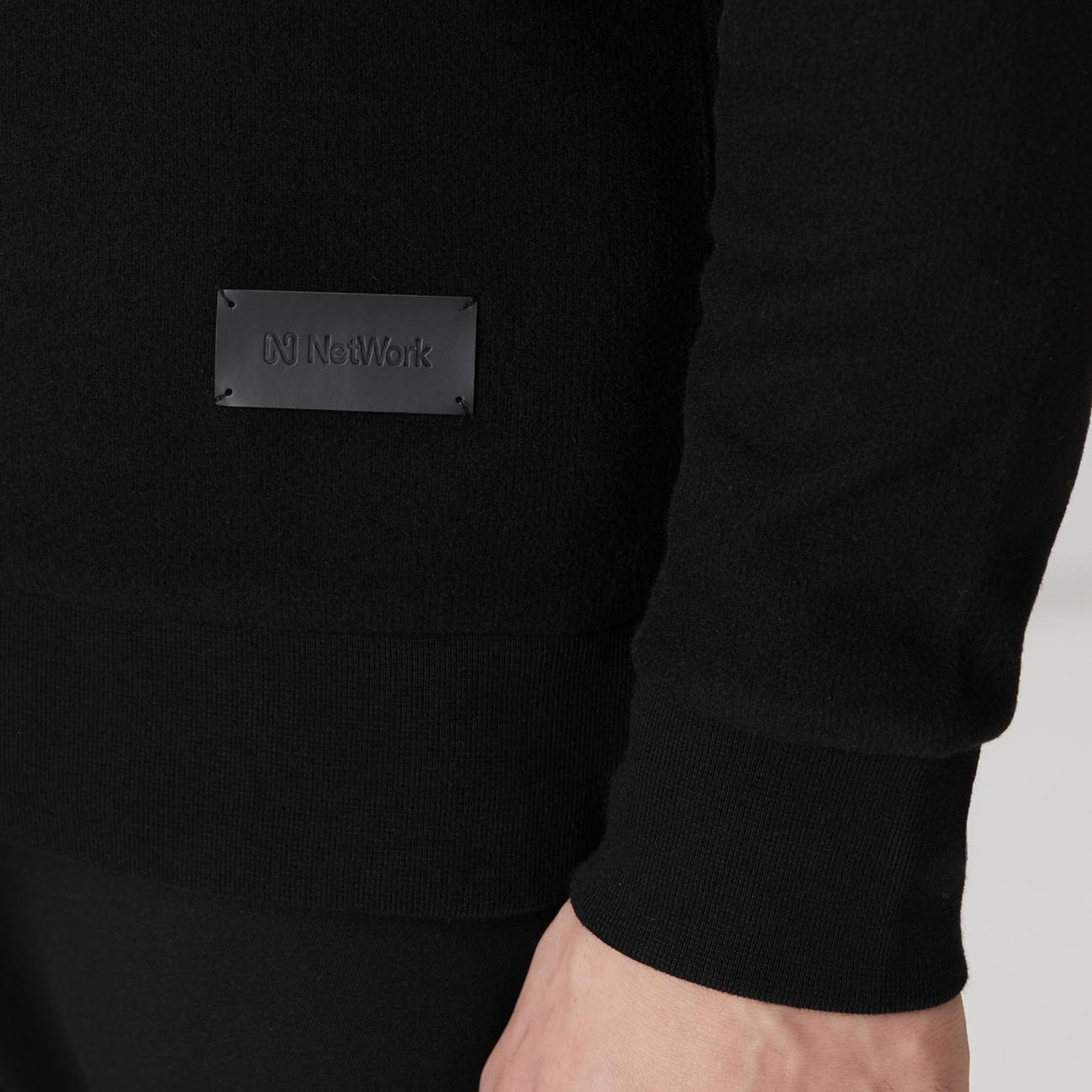 Network Erkek Siyah Dik Yaka Fermuarlı Sweatshirt