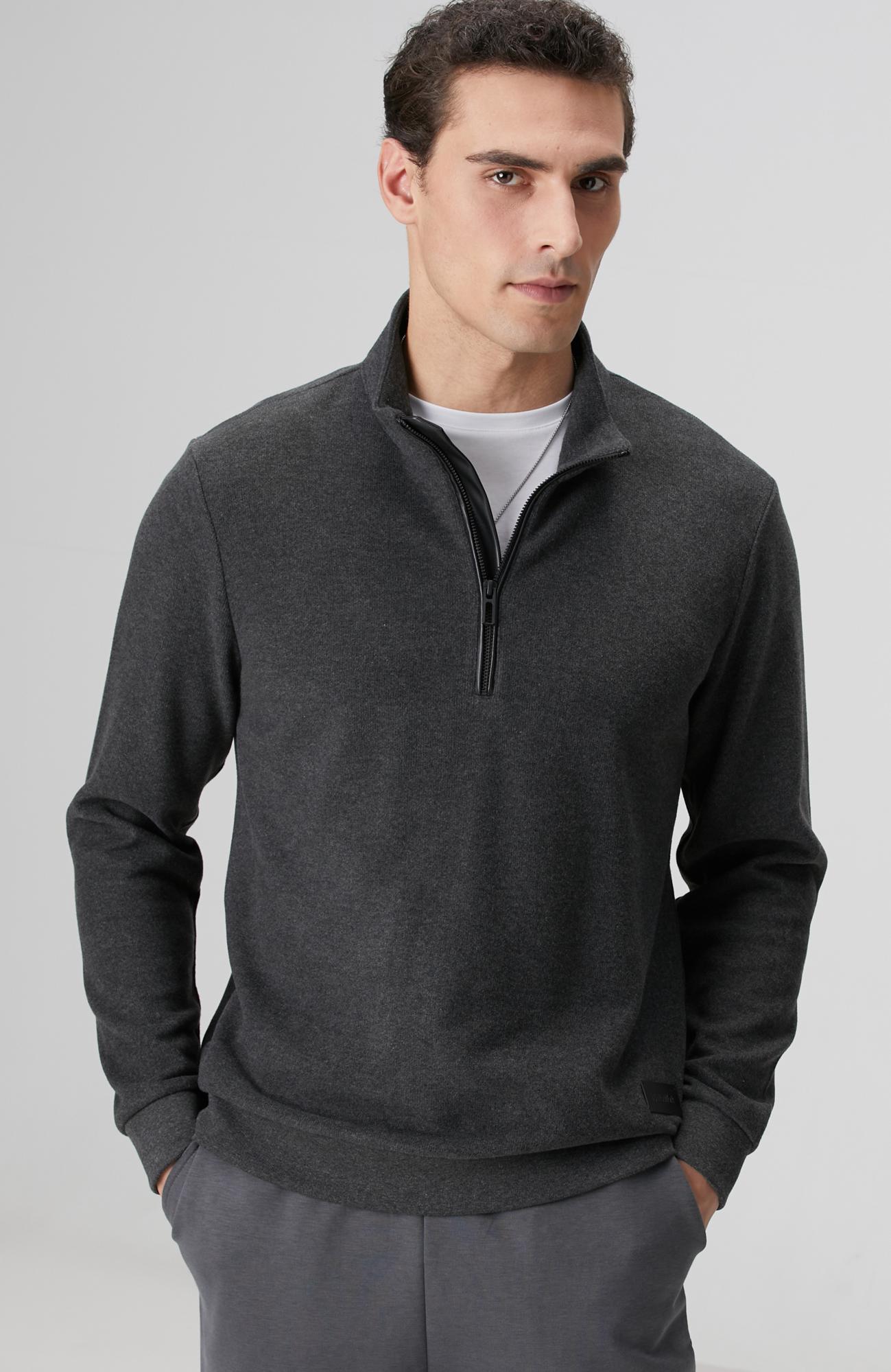 Network Erkek Antrasit Dik Yaka Fermuarlı Sweatshirt