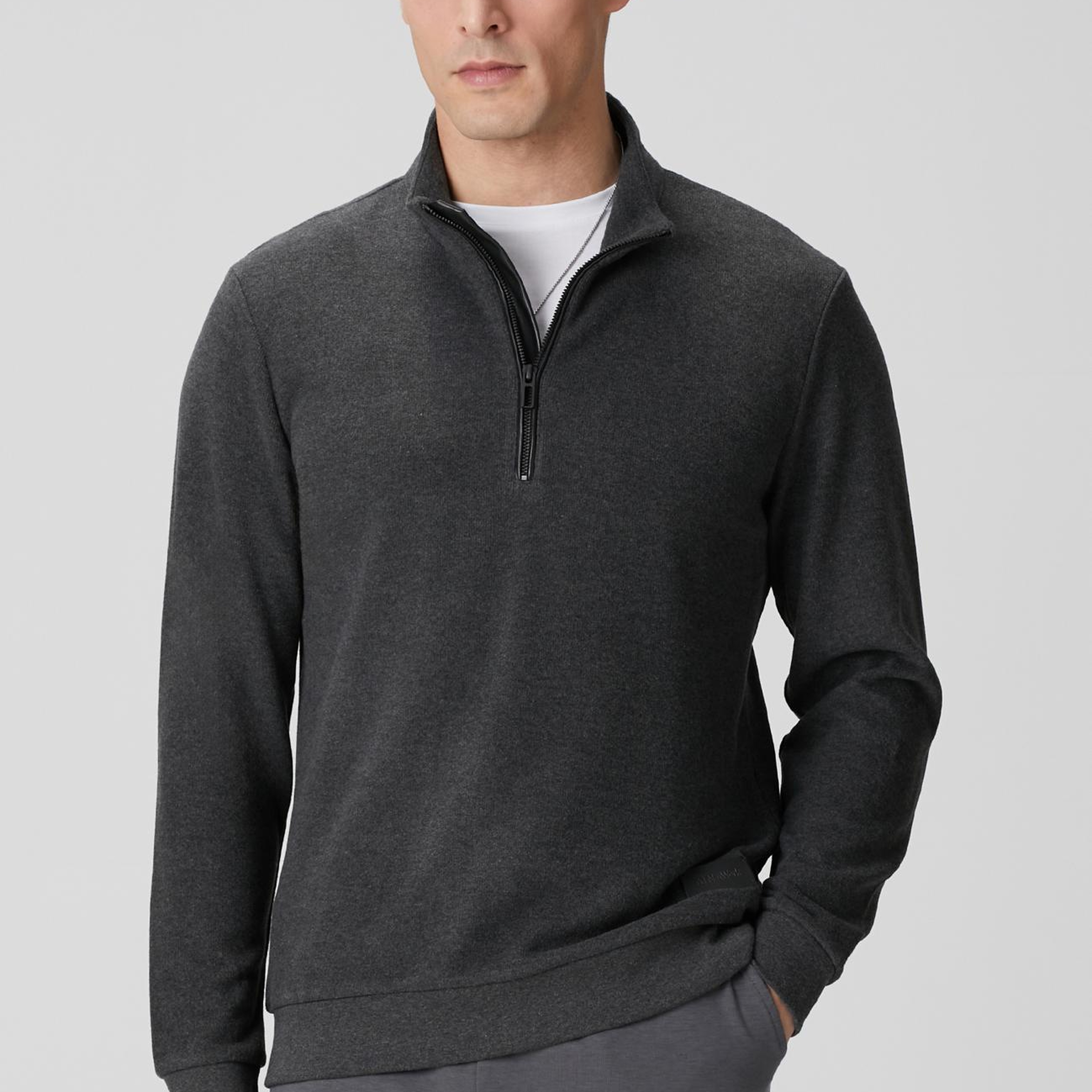 Network Erkek Antrasit Dik Yaka Fermuarlı Sweatshirt