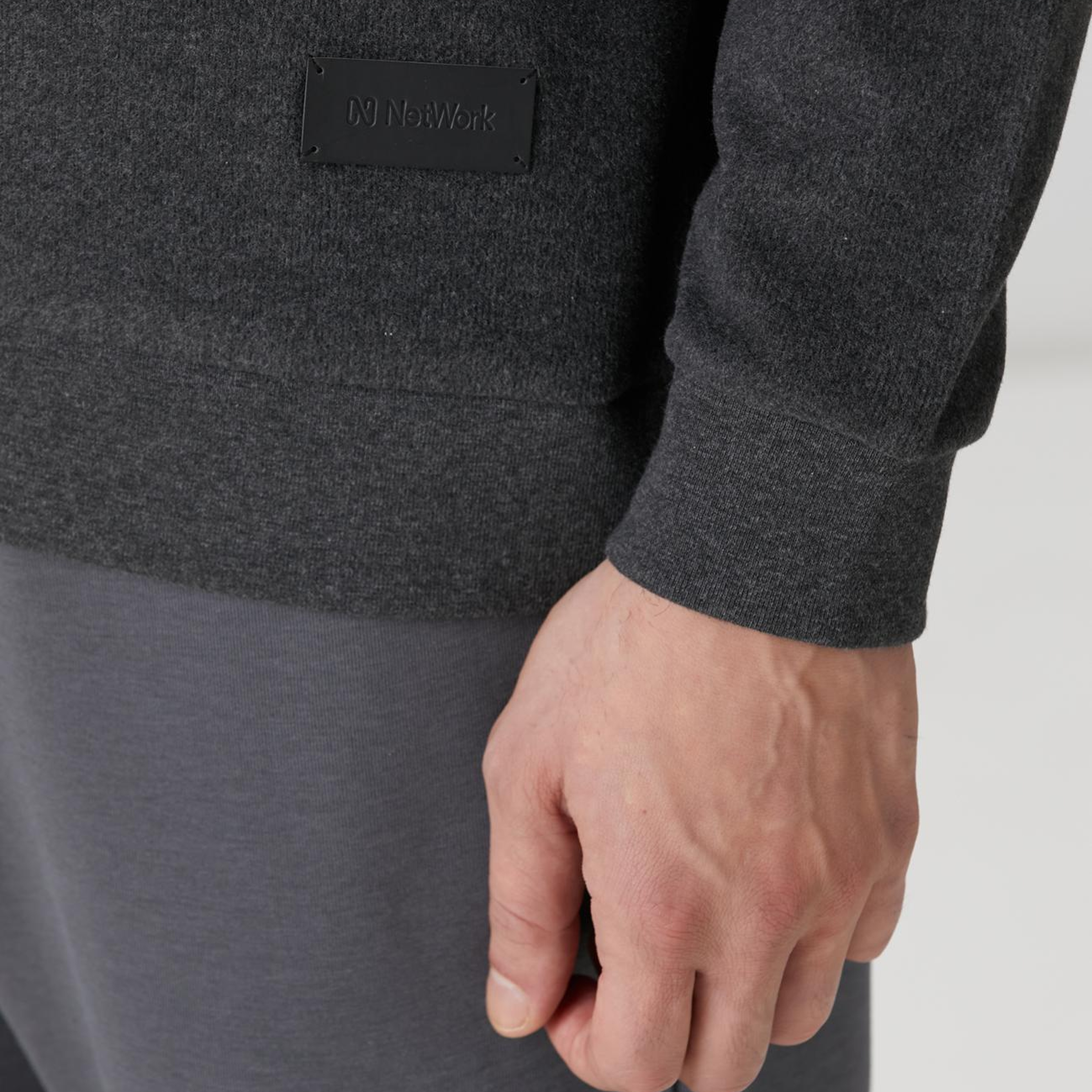 Network Erkek Antrasit Dik Yaka Fermuarlı Sweatshirt