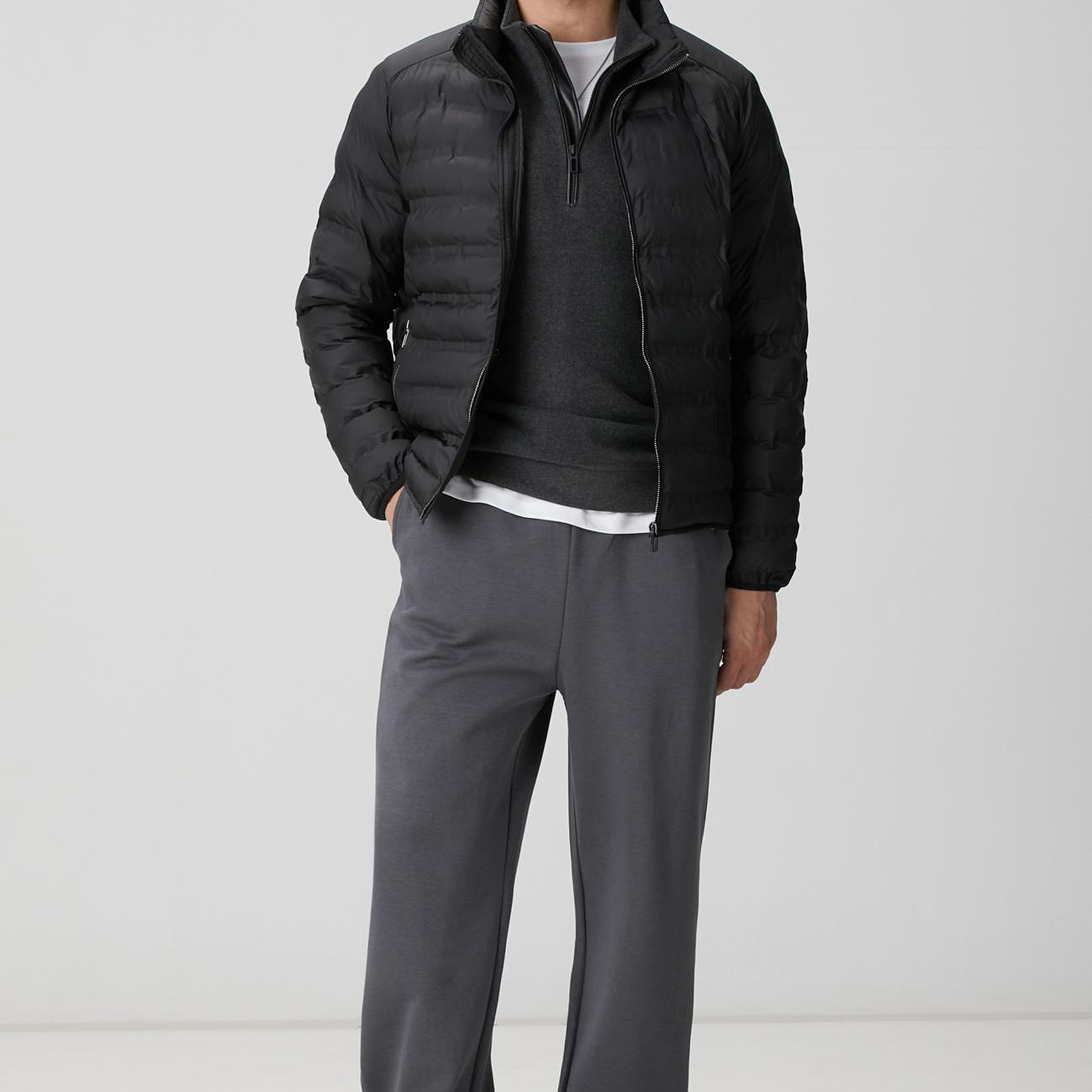 Network Erkek Antrasit Dik Yaka Fermuarlı Sweatshirt