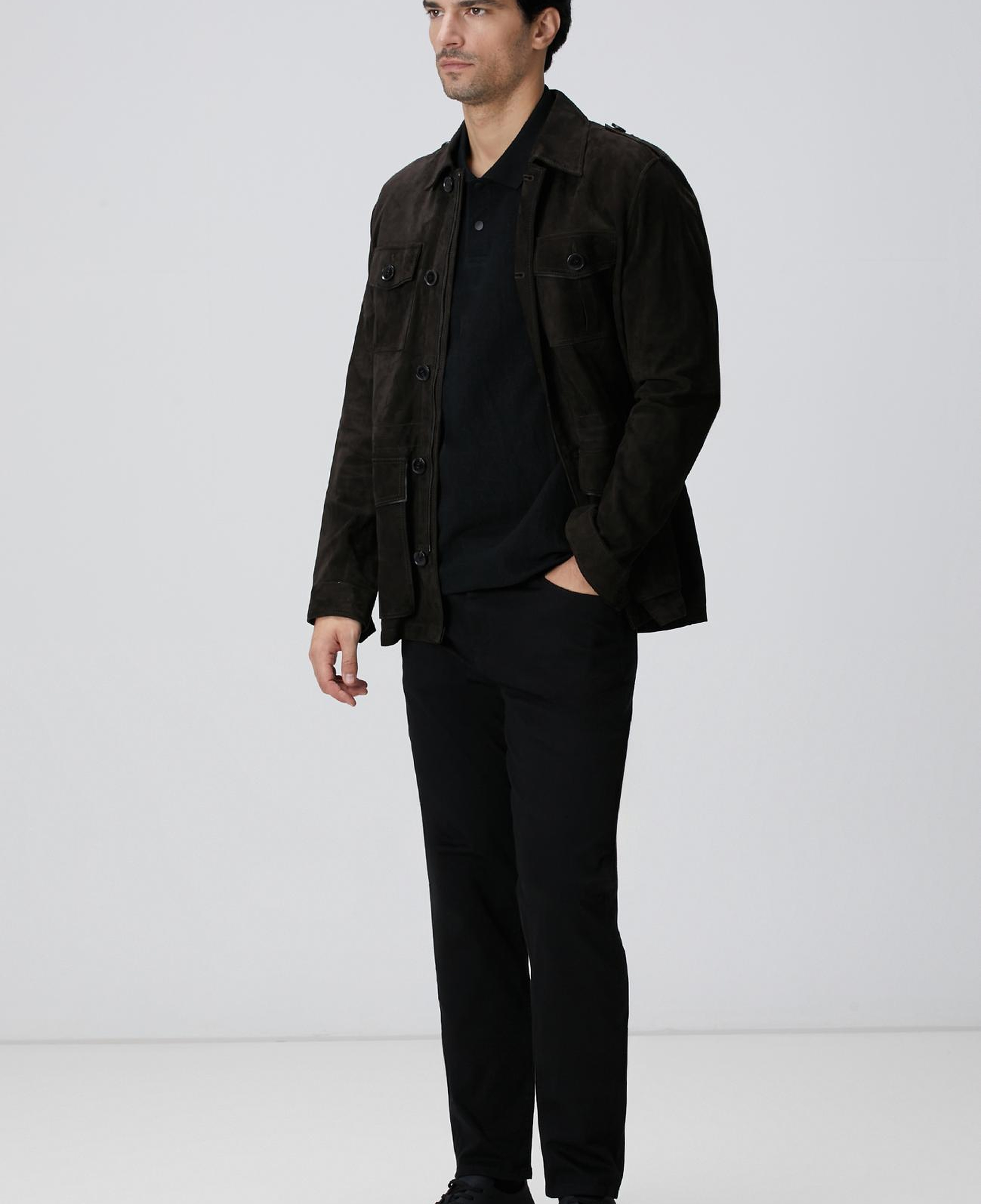 Network Erkek Siyah Polo Yaka T-shirt