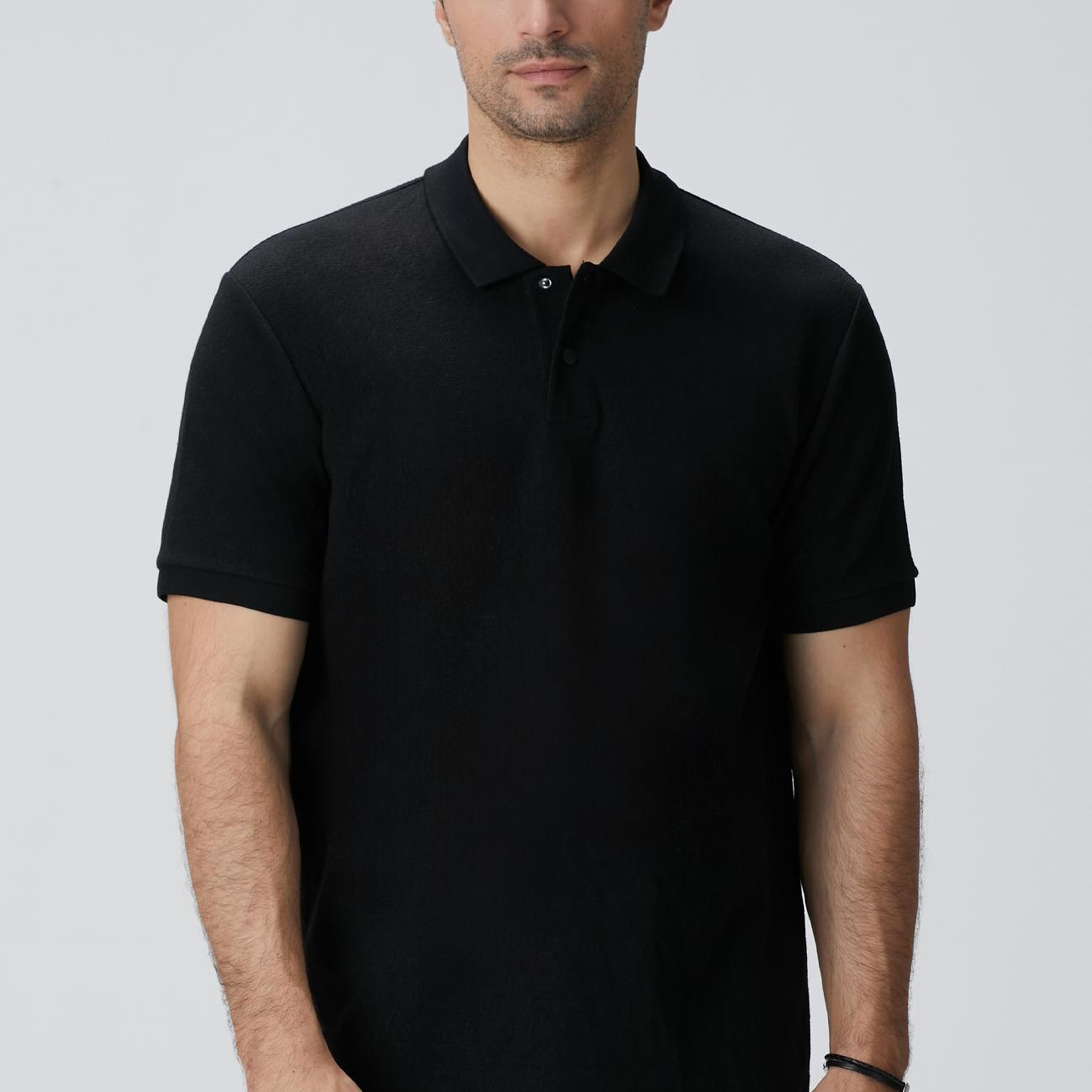 Network Erkek Siyah Polo Yaka T-shirt