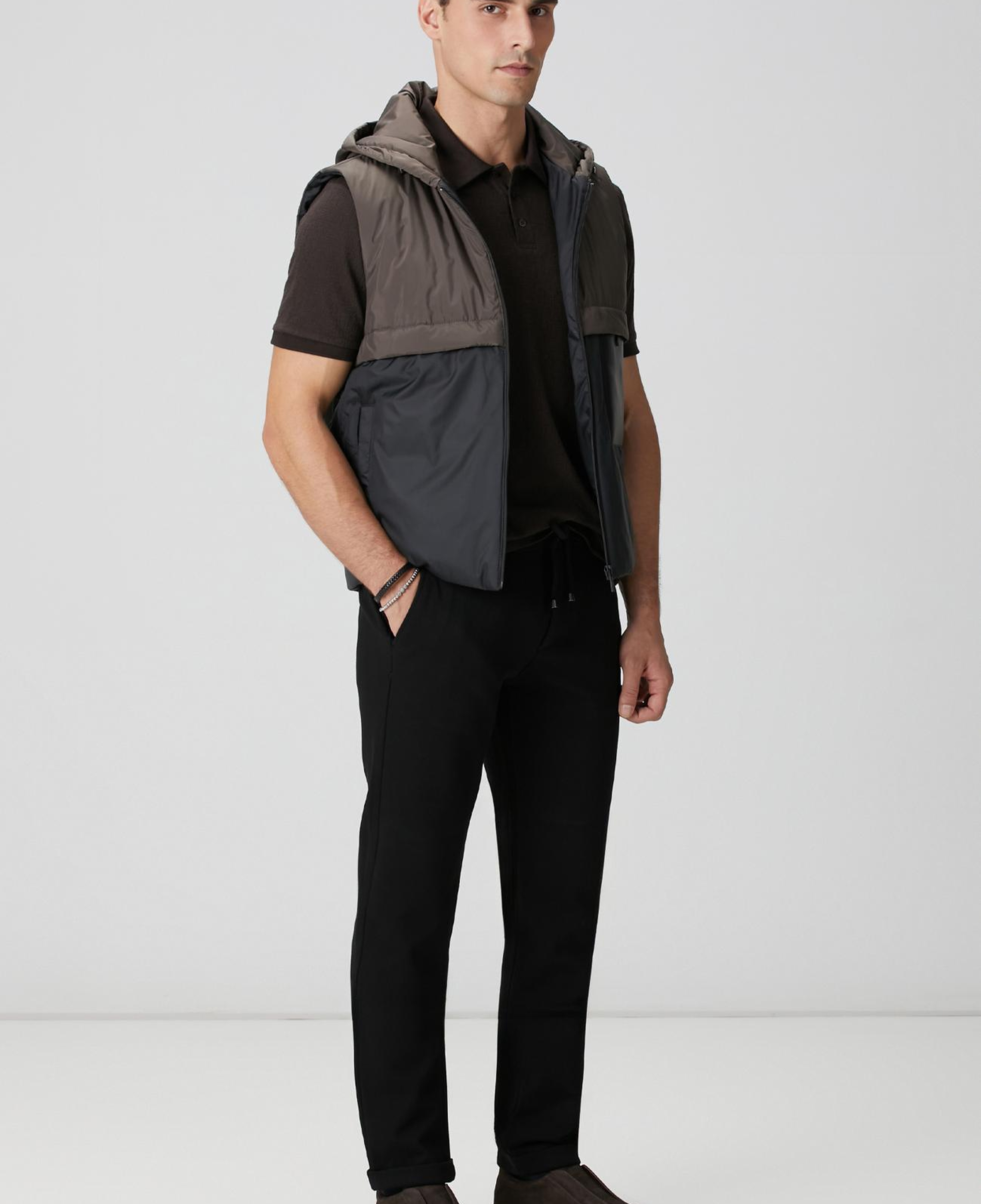 Network Erkek Kahverengi Polo Yaka Düğmeli Jakarlı T-shirt