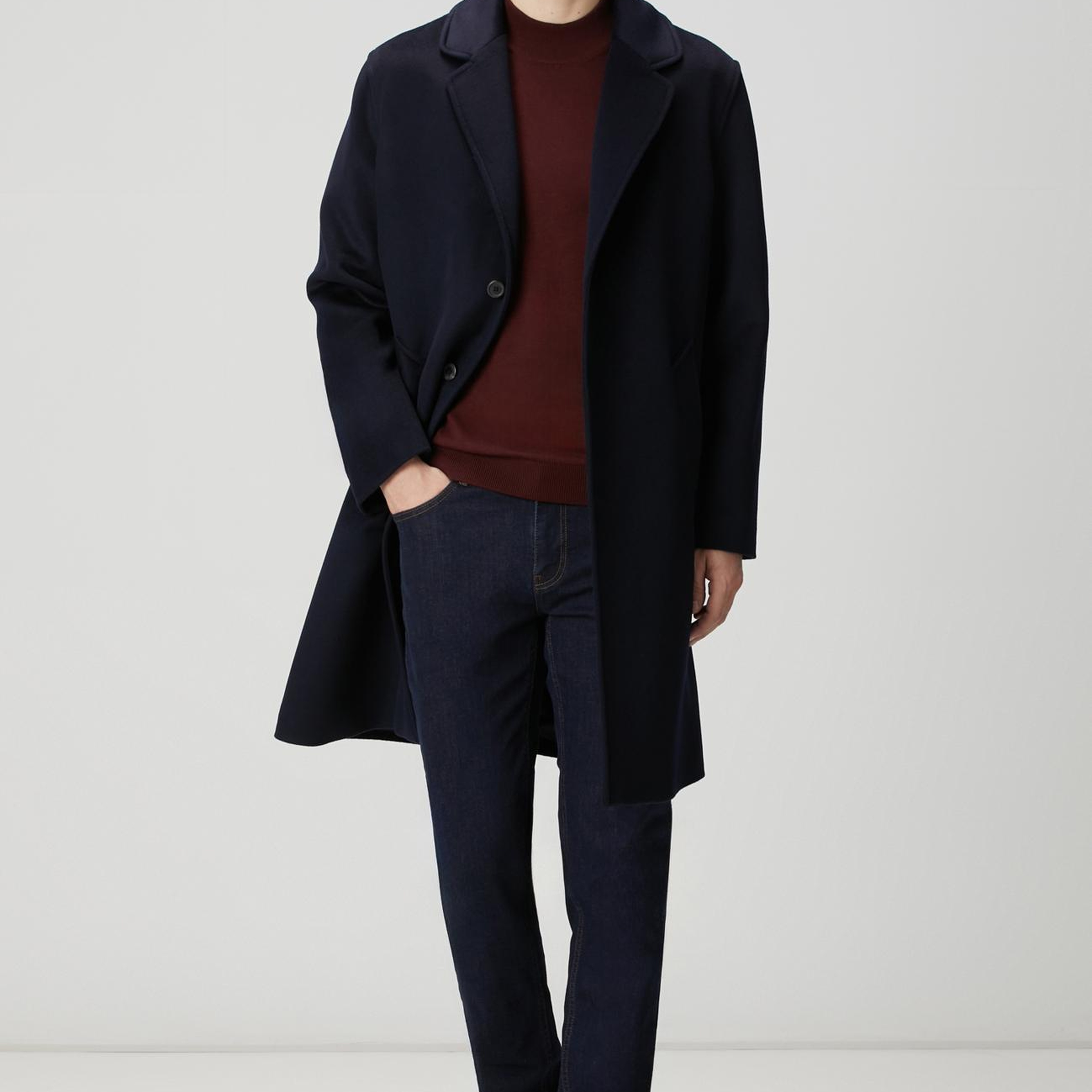 Network Erkek Limited Lacivert Yün Palto