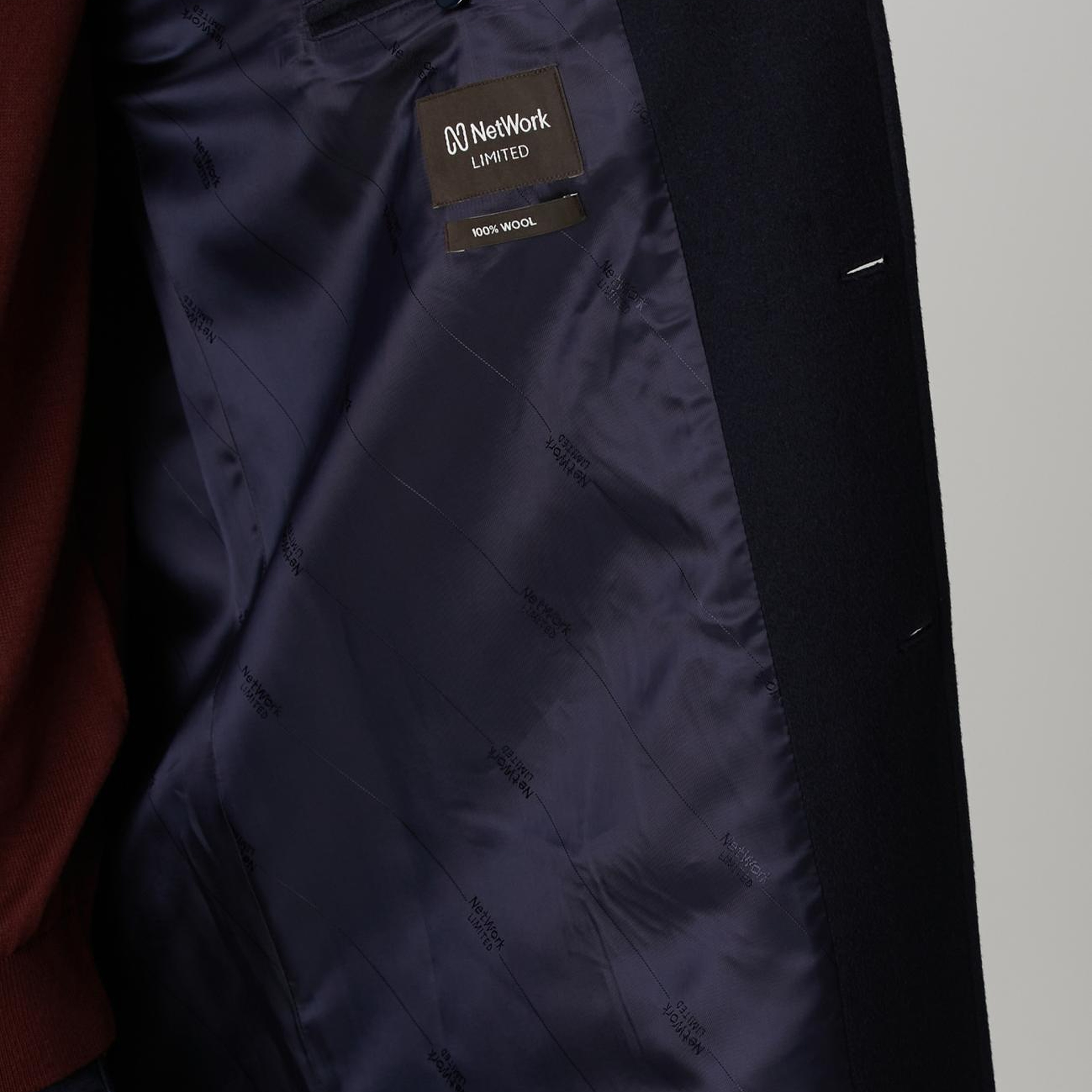 Network Erkek Limited Lacivert Yün Palto