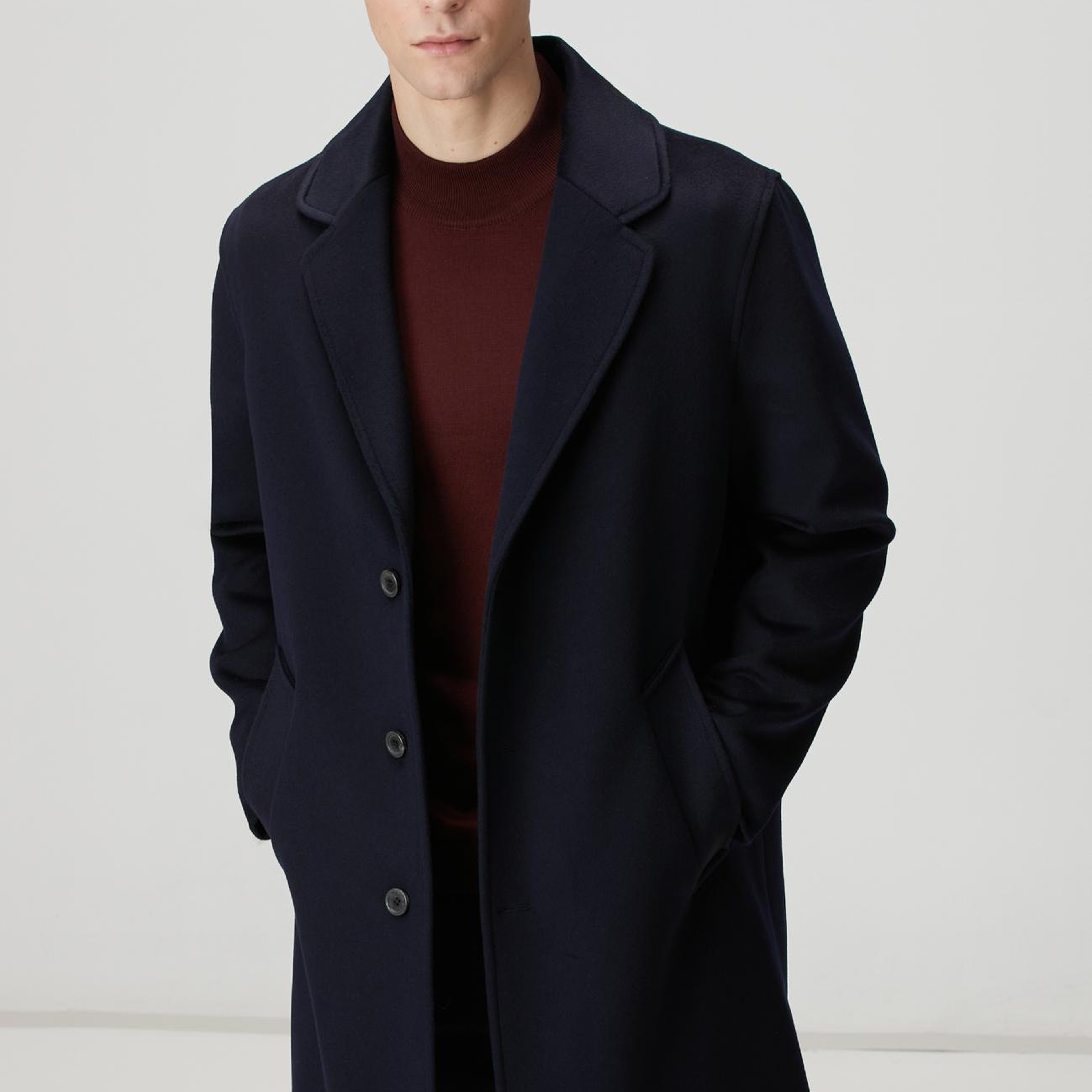 Network Erkek Limited Lacivert Yün Palto