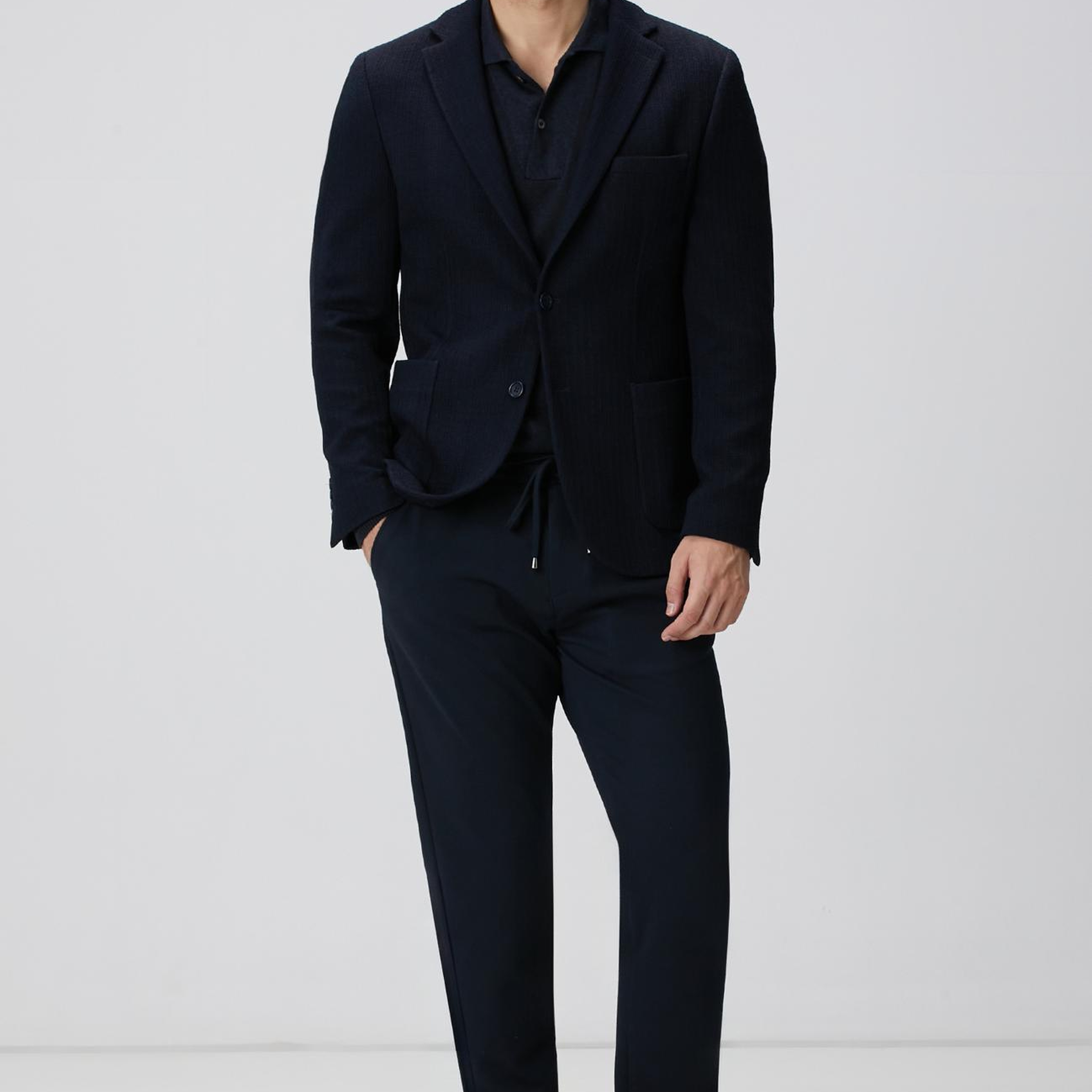 Network Erkek Lacivert Örme Pantolon