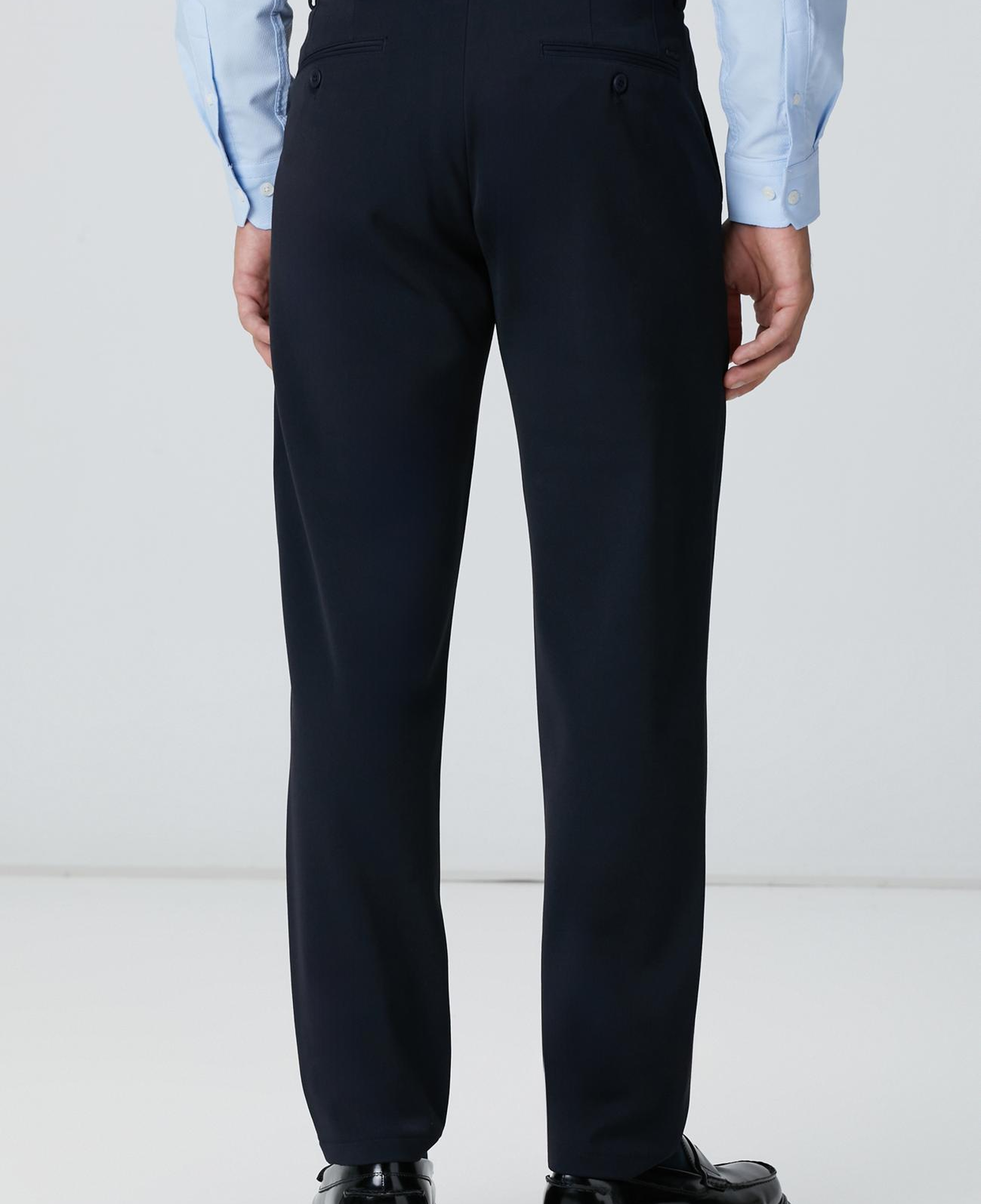 Network Erkek Lacivert Diyagonal Desenli Pantolon