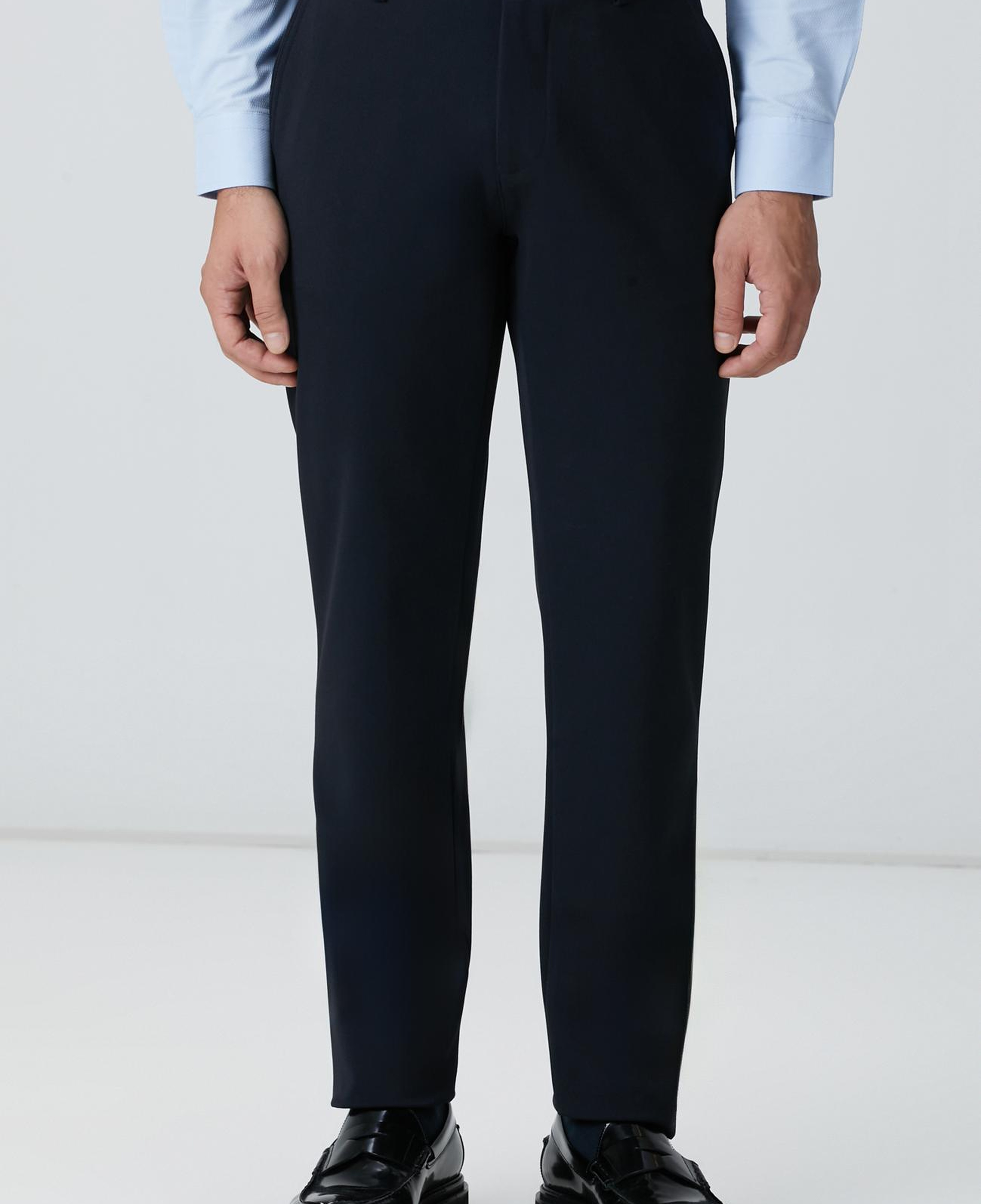 Network Erkek Lacivert Diyagonal Desenli Pantolon