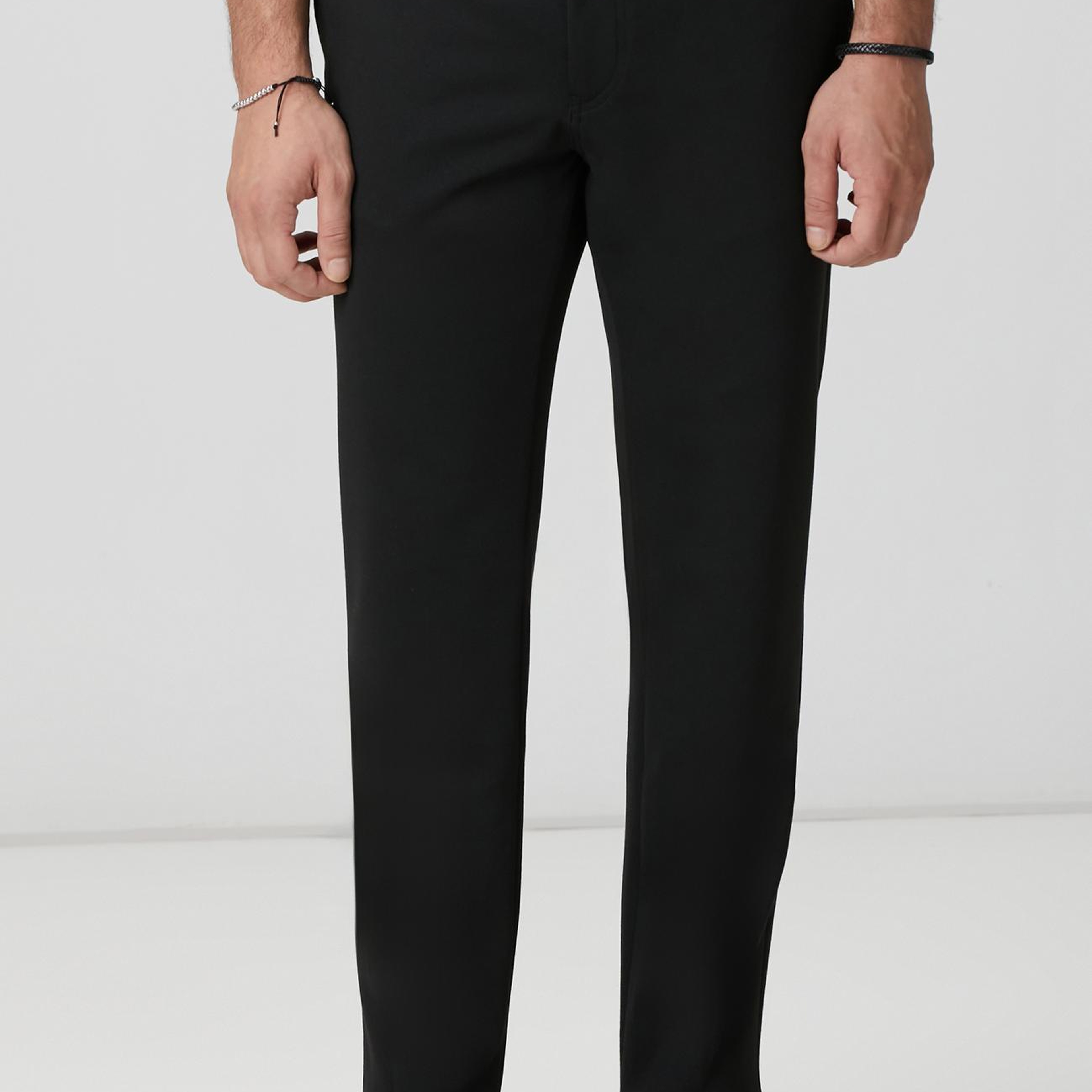 Network Erkek Siyah Diyagonal Örme Pantolon