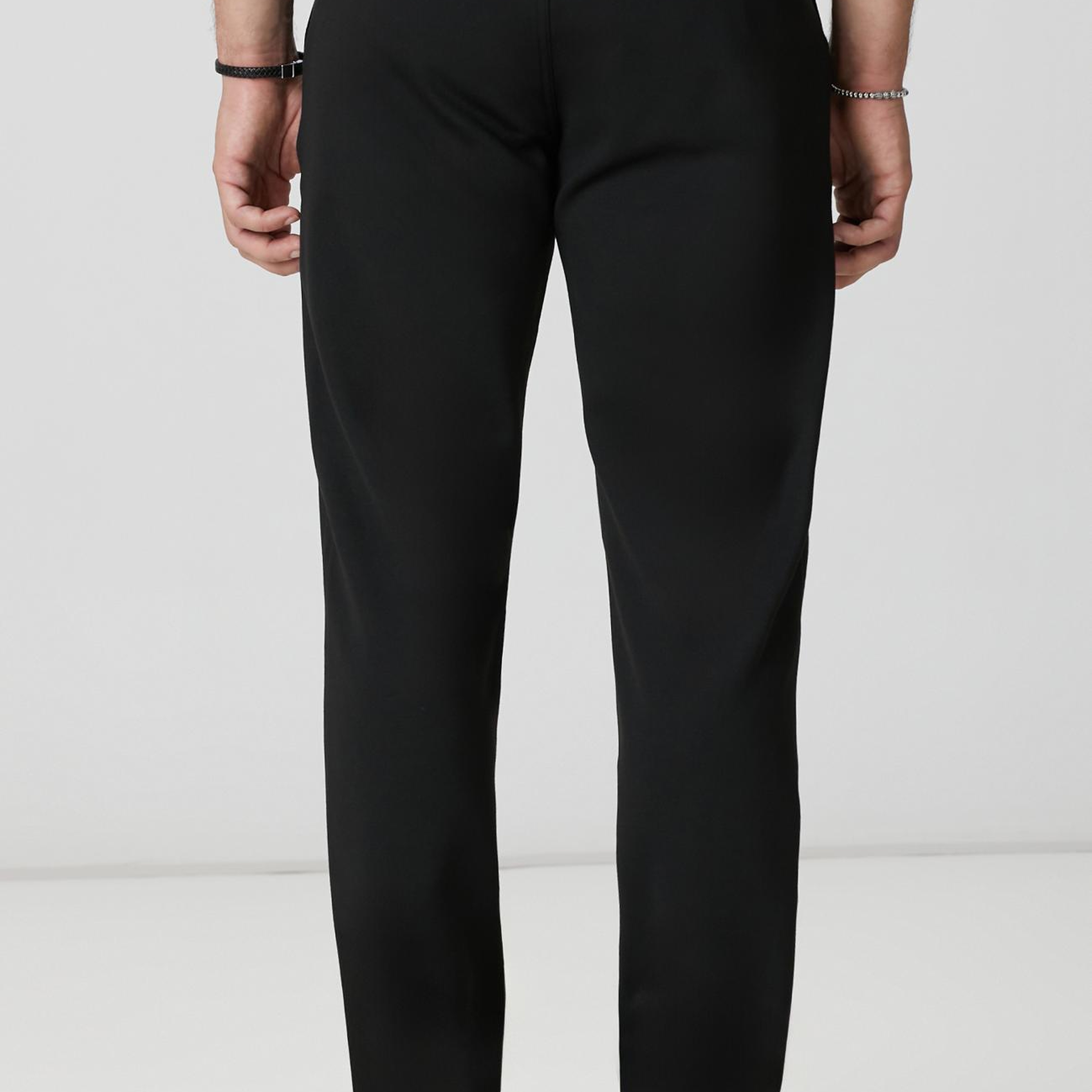 Network Erkek Siyah Diyagonal Örme Pantolon