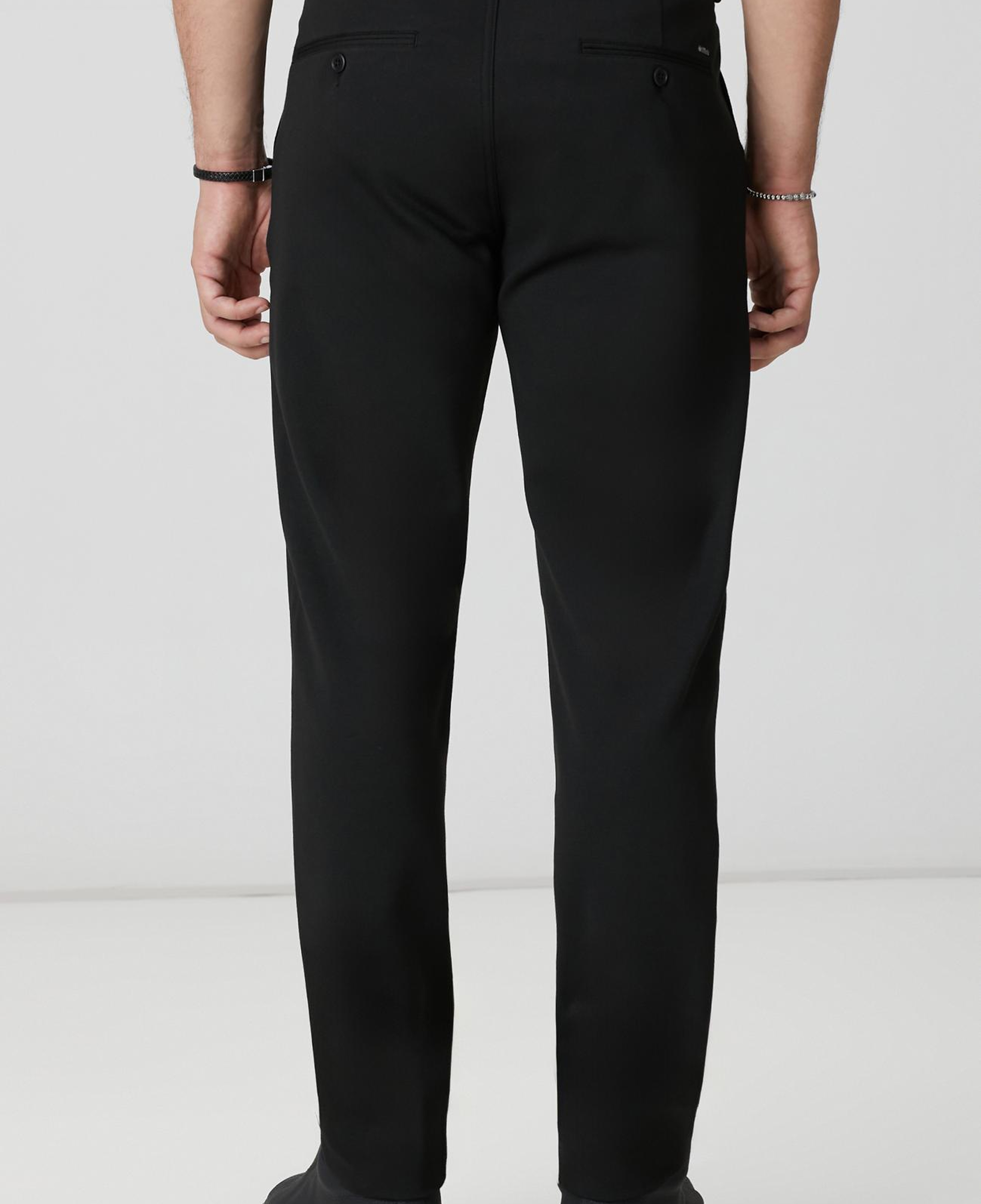 Network Erkek Siyah Diyagonal Örme Pantolon