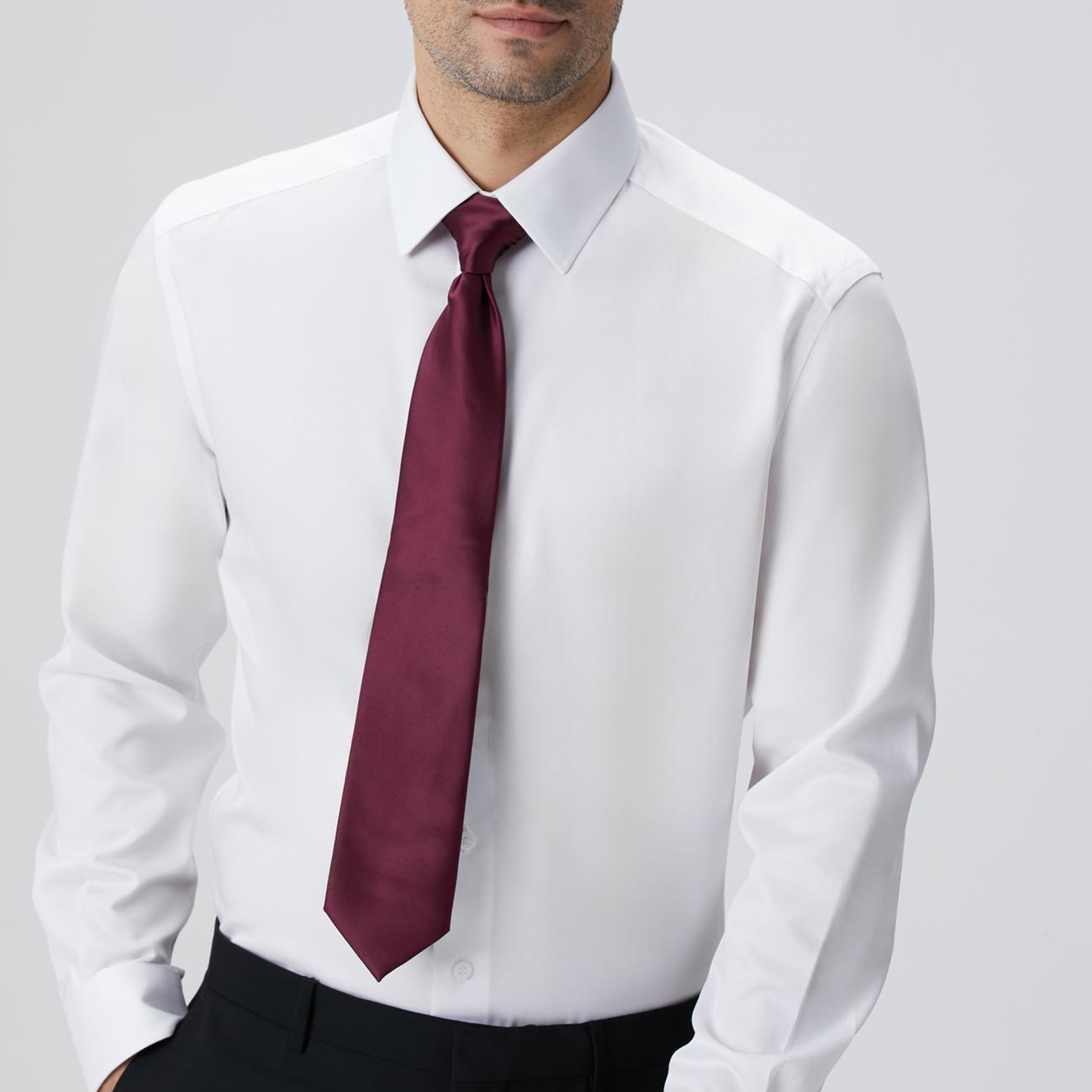 Network Erkek Non-Iron Beyaz Gömlek