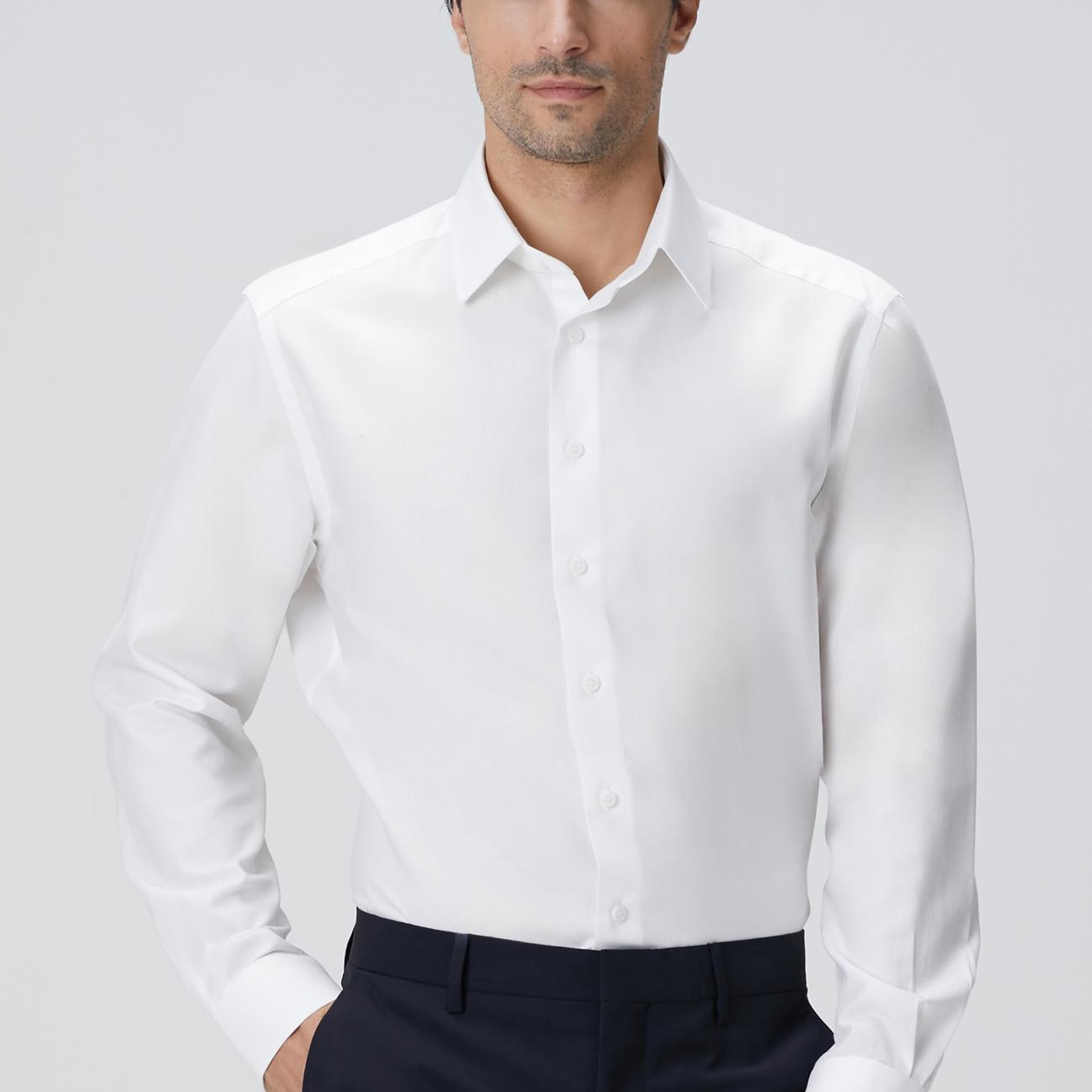 Network Erkek Beyaz Non-Iron Oxford Gömlek