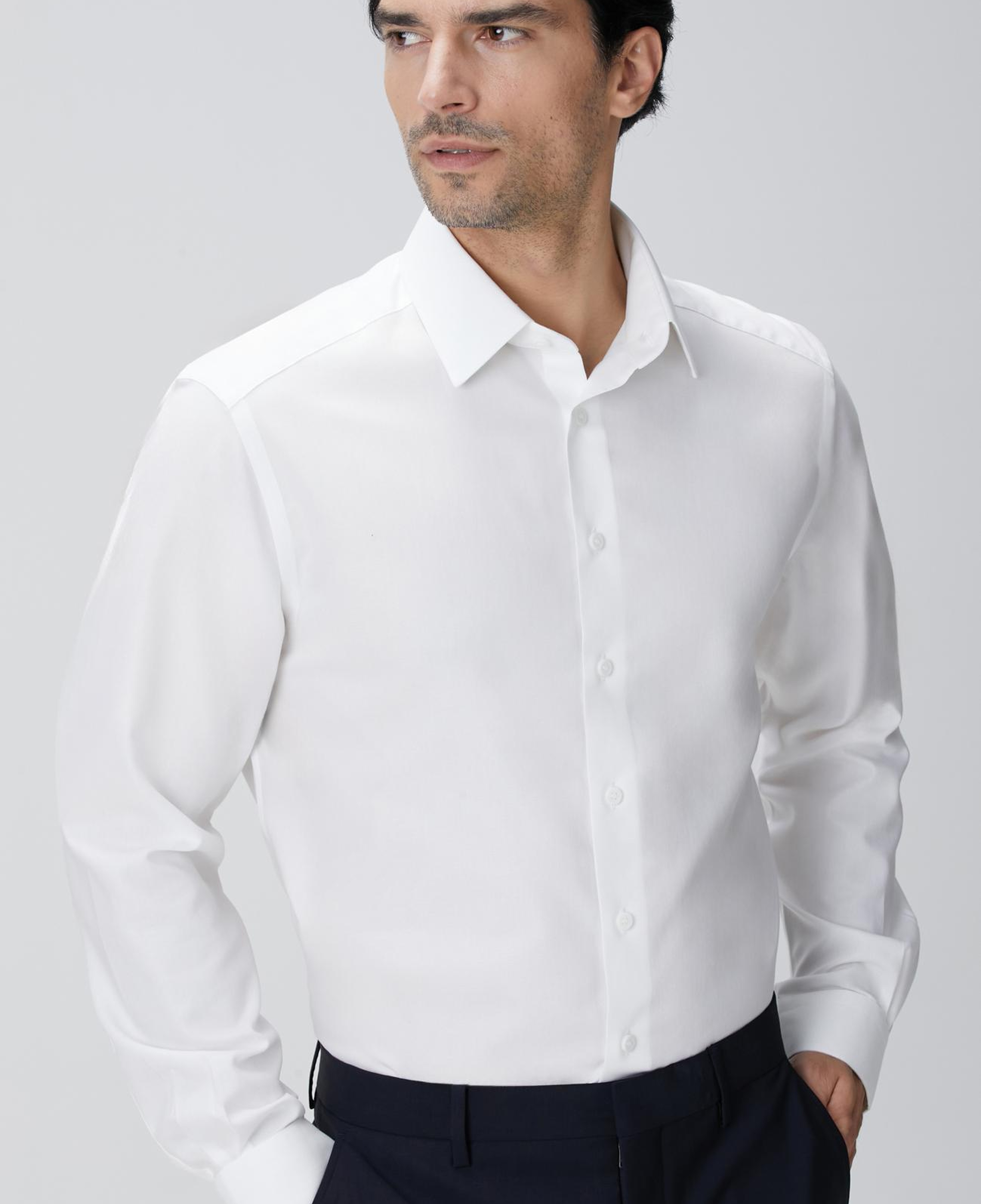 Network Erkek Beyaz Non-Iron Oxford Gömlek