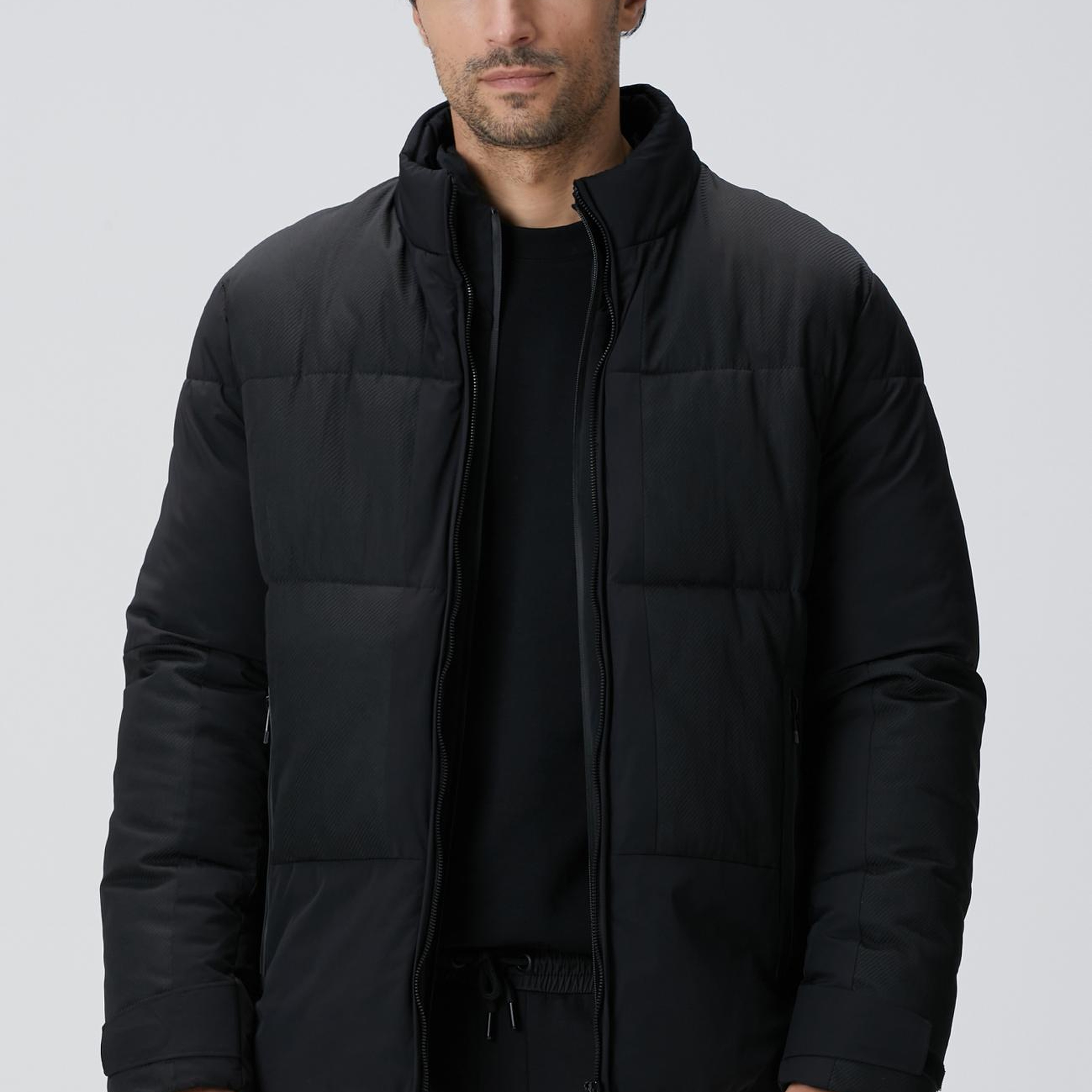 Network Erkek N-Tech Siyah Dik Yaka Puffer Mont