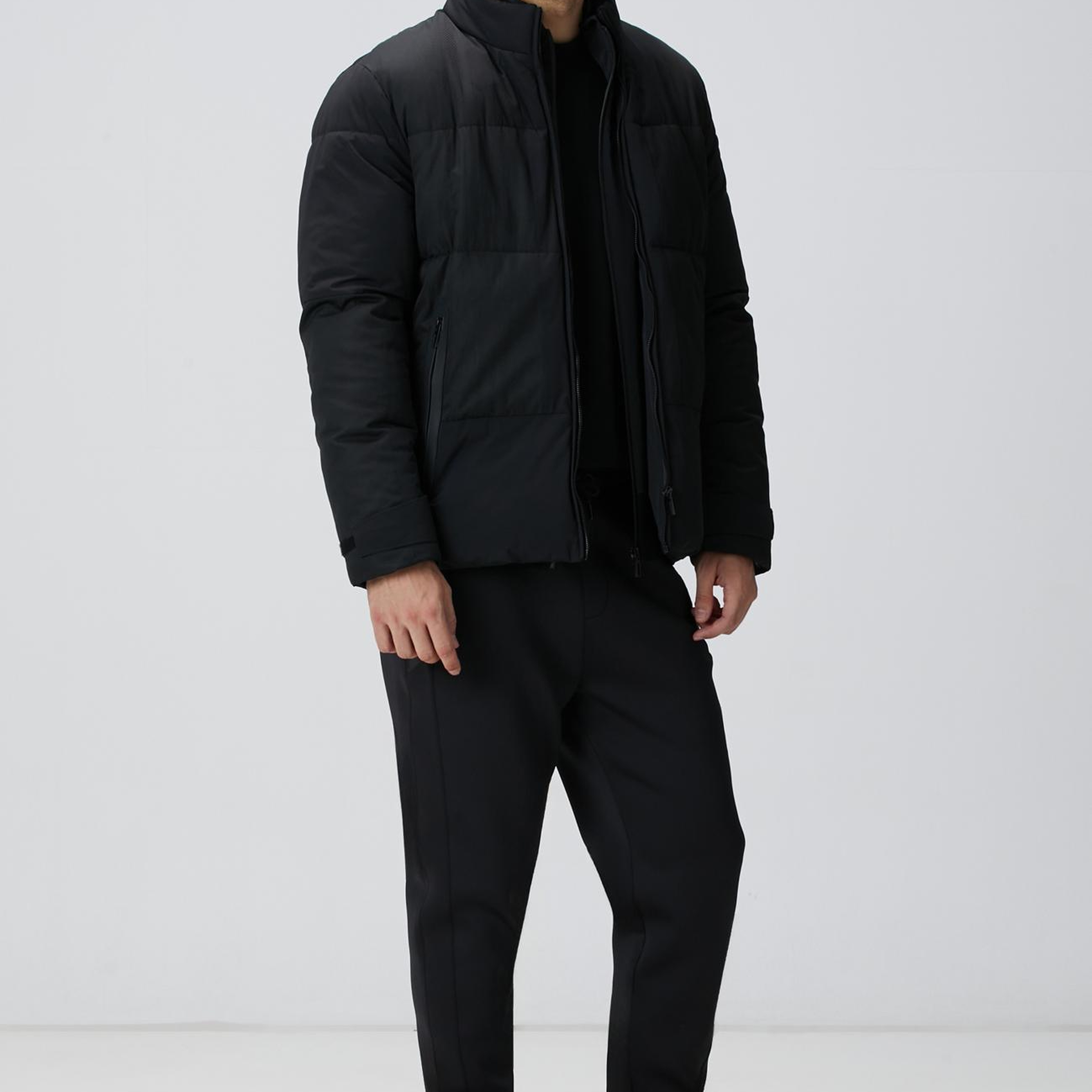 Network Erkek N-Tech Siyah Dik Yaka Puffer Mont