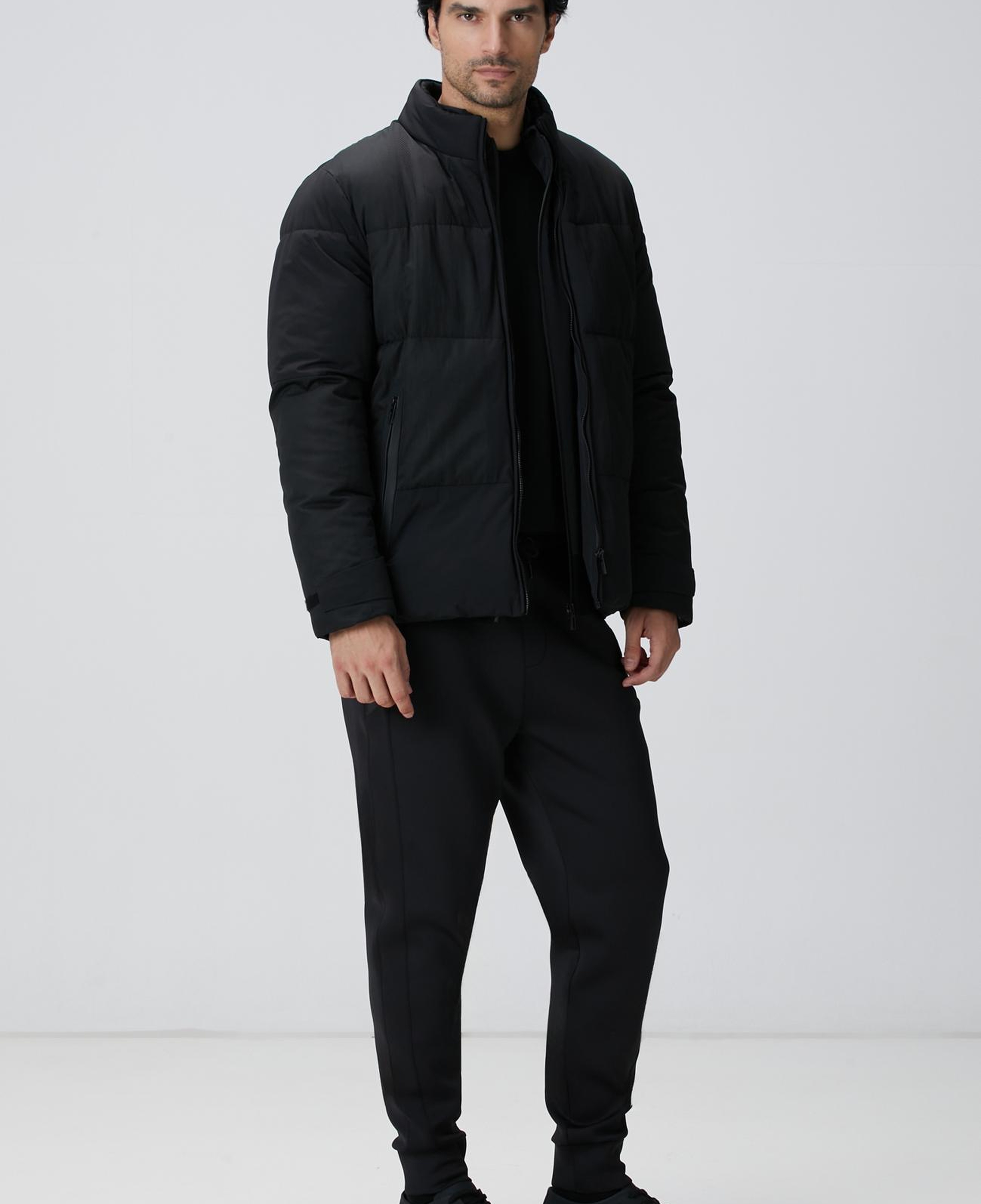 Network Erkek N-Tech Siyah Dik Yaka Puffer Mont