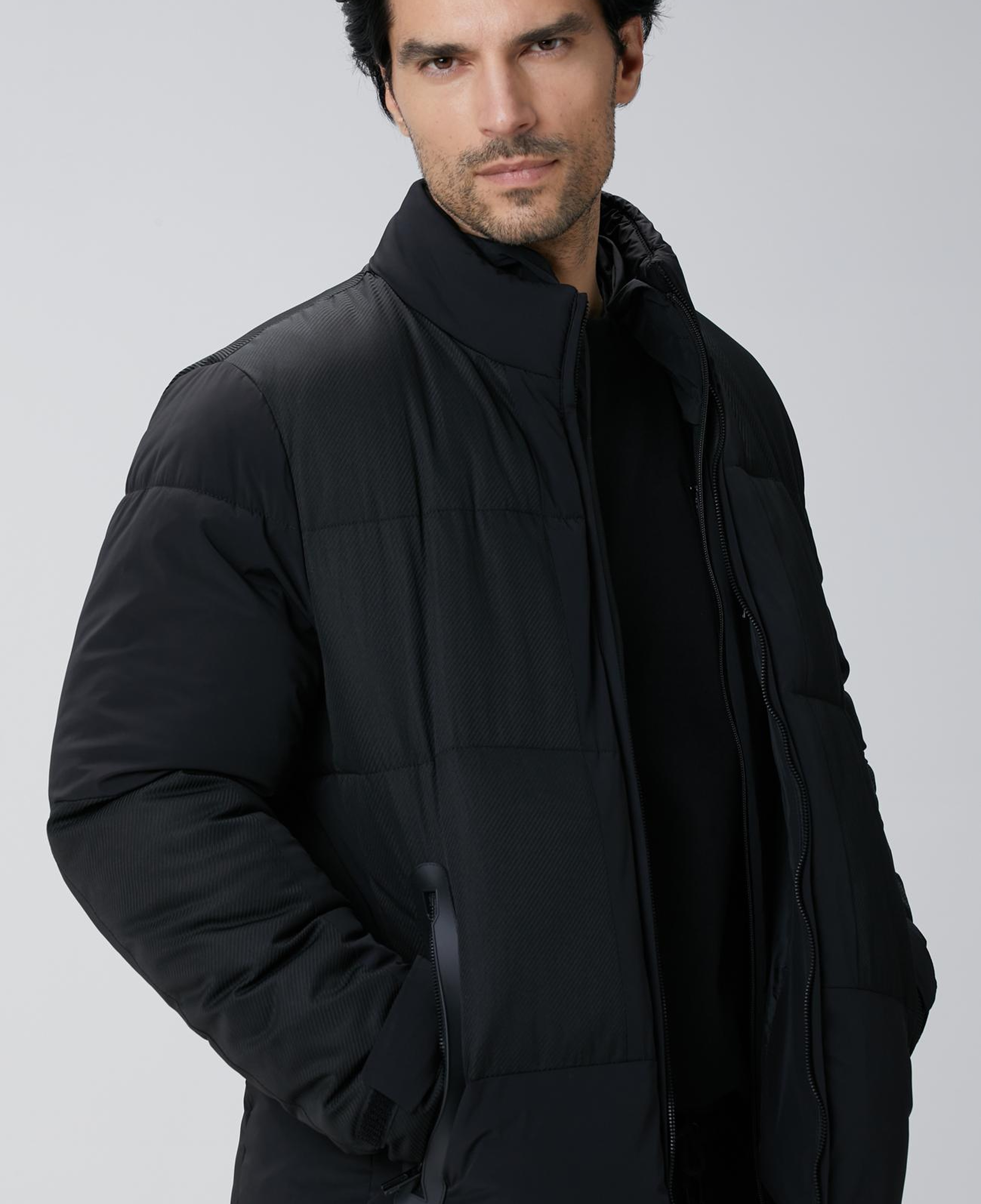 Network Erkek N-Tech Siyah Dik Yaka Puffer Mont