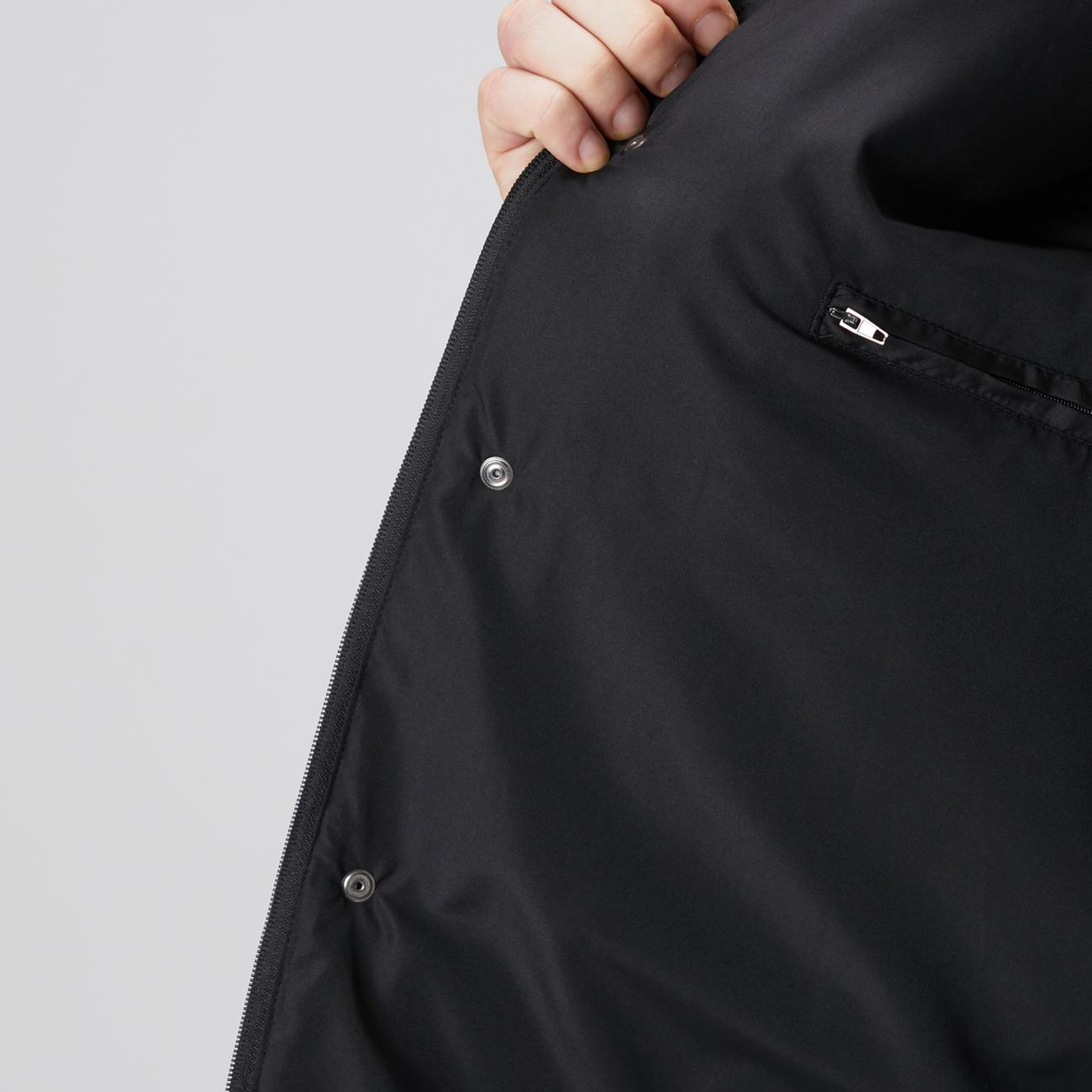 Network Erkek Siyah Yan Cep Detaylı Kapitone Coat Ceket