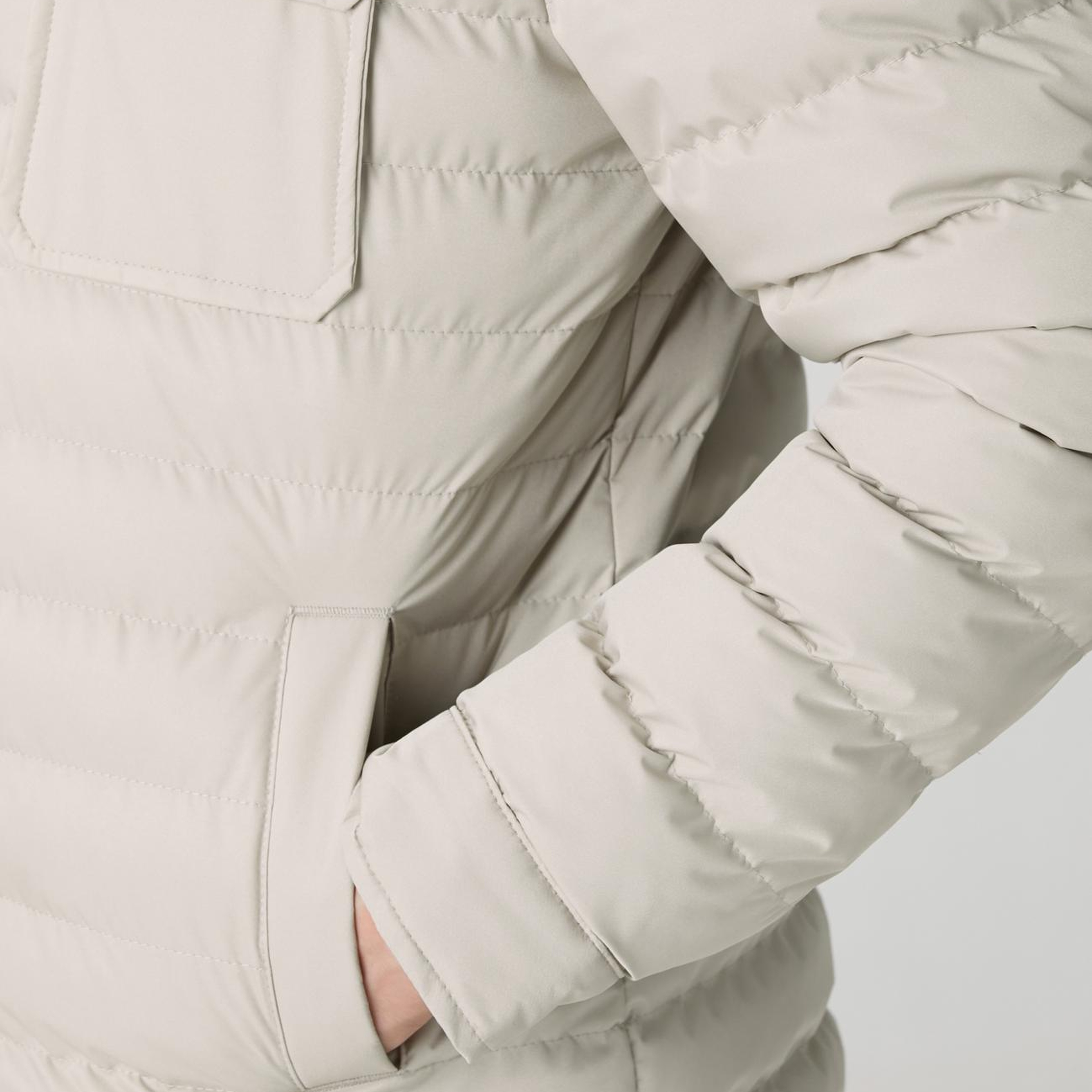 Network Erkek Bej Yan Cep Detaylı Kapitone Coat Ceket