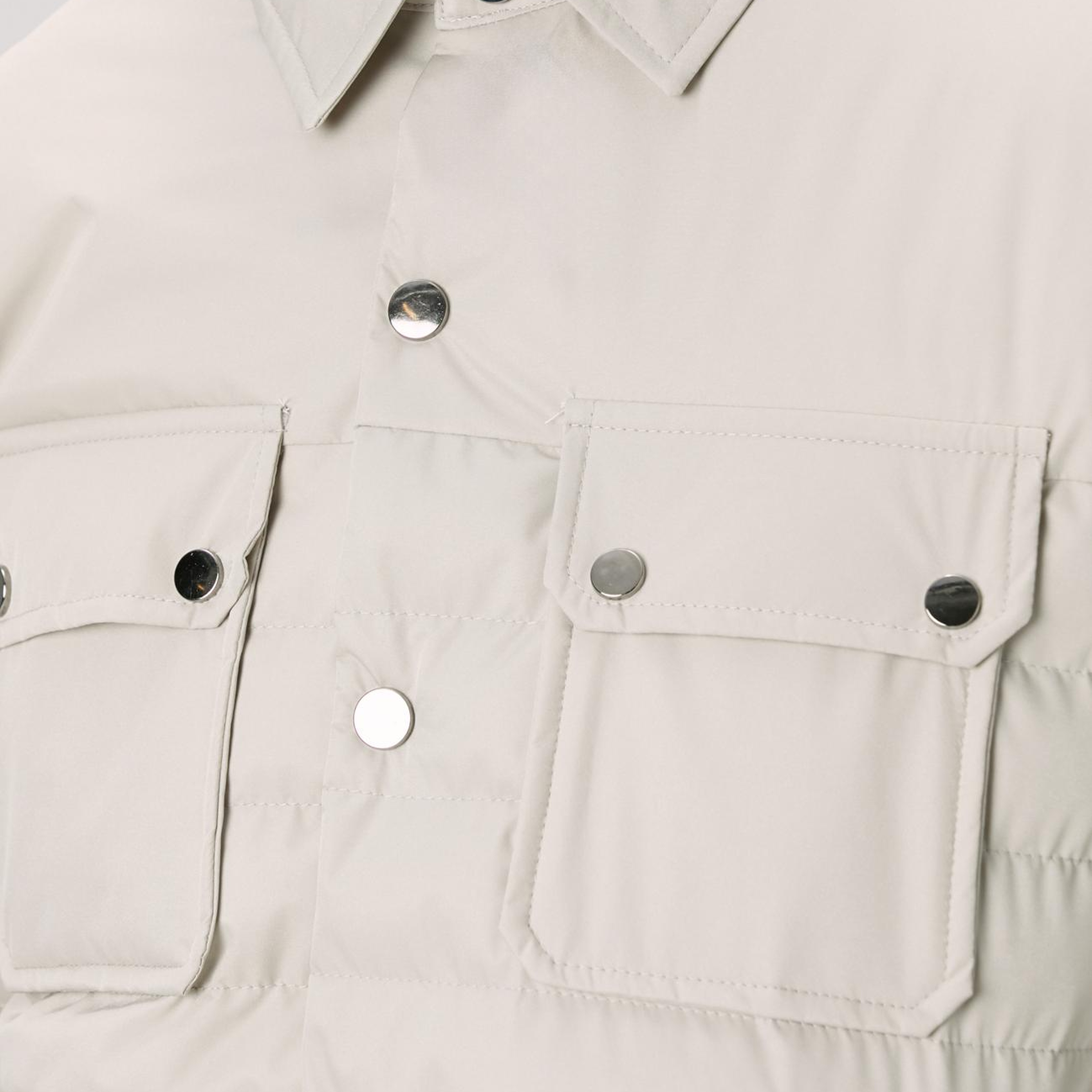 Network Erkek Bej Yan Cep Detaylı Kapitone Coat Ceket