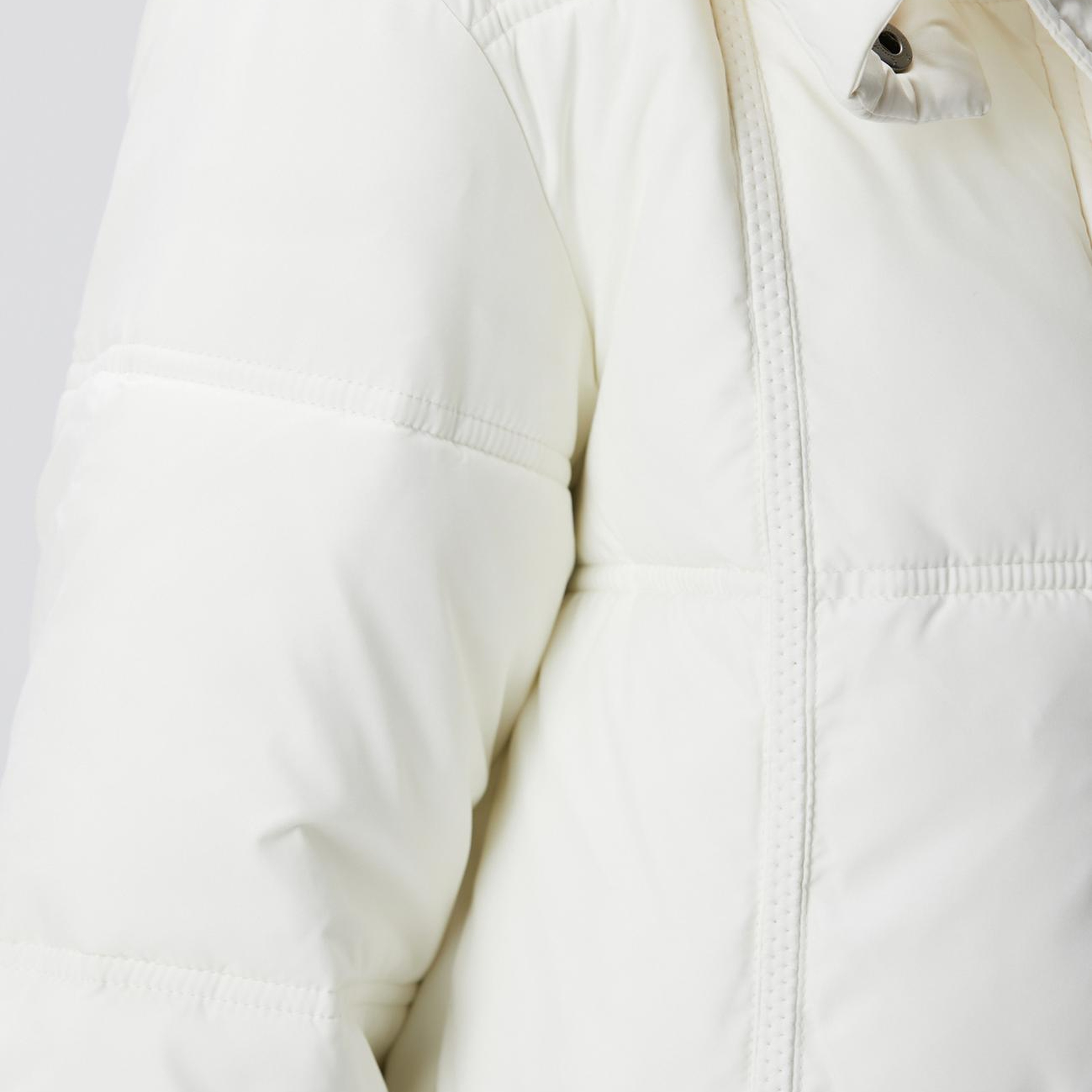 Network Kadın Kırık Beyaz Kapülonlu Kapitoneli Uzun Kaban