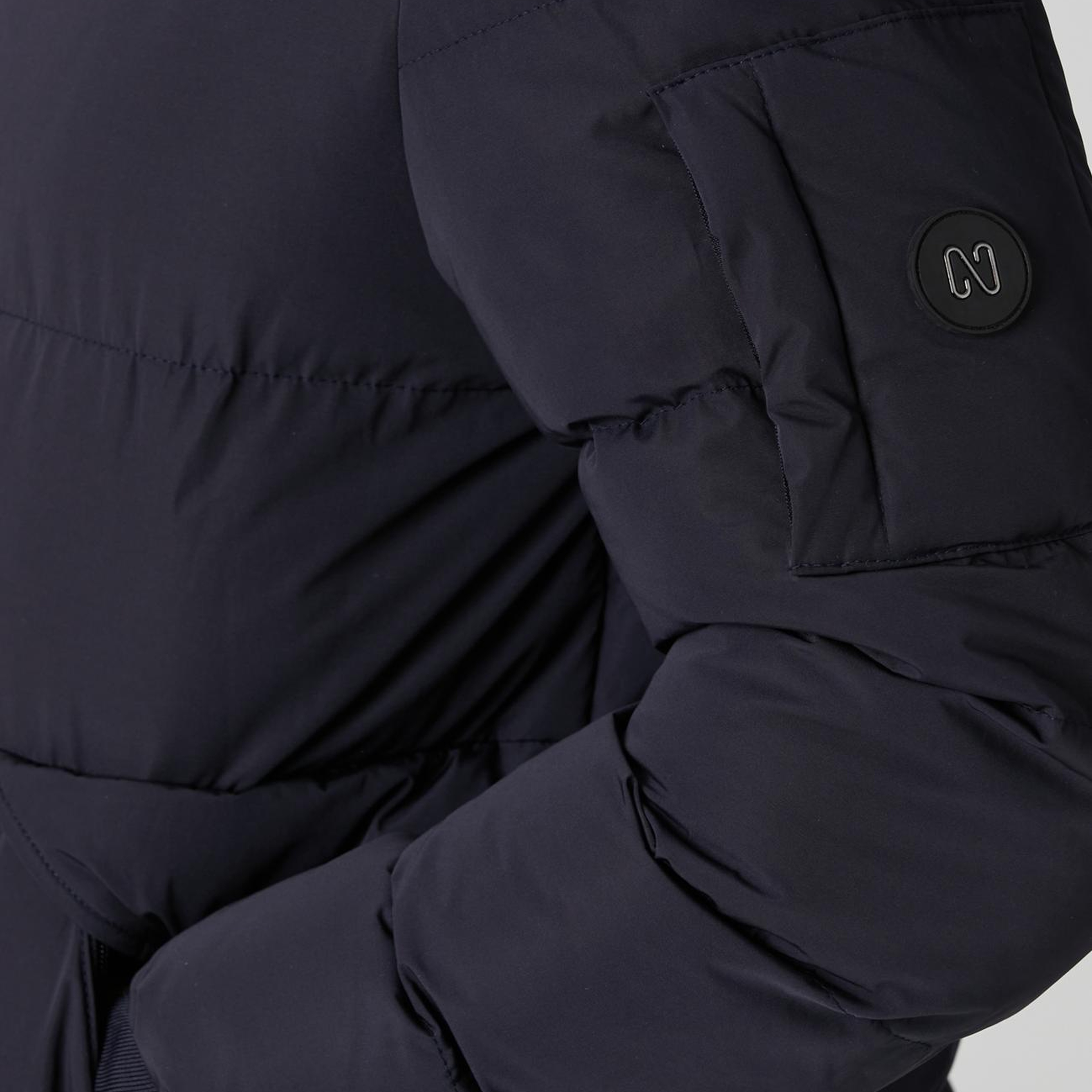 Network Erkek Lacivert Kapüşonlu Kapitoneli Casual Kaban