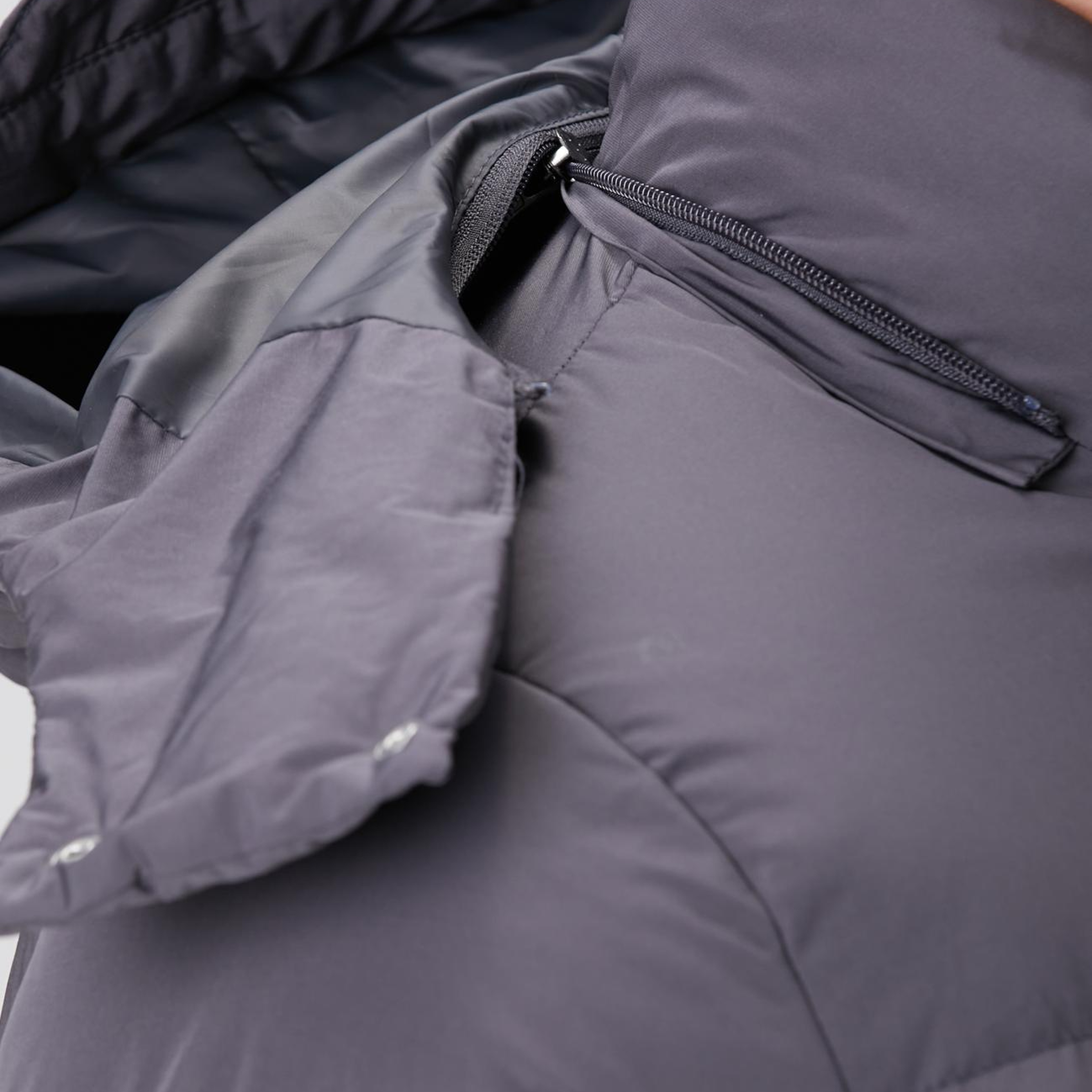 Network Erkek Gri Kapüşonlu Kapitoneli Casual Kaban