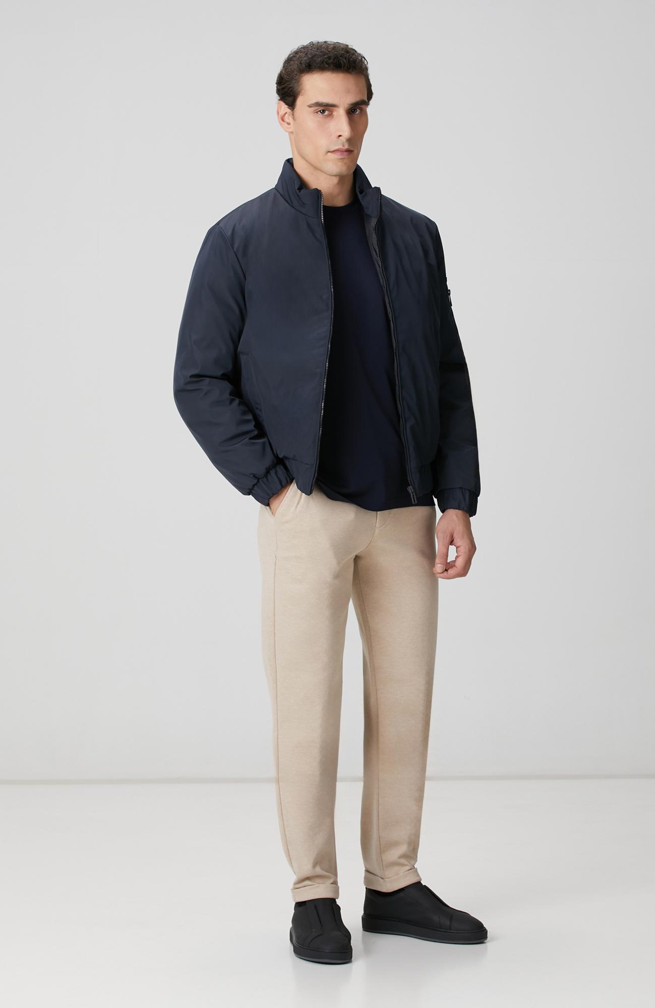 Network Erkek Lacivert Dik Yaka Su İtici Özellikli Mont