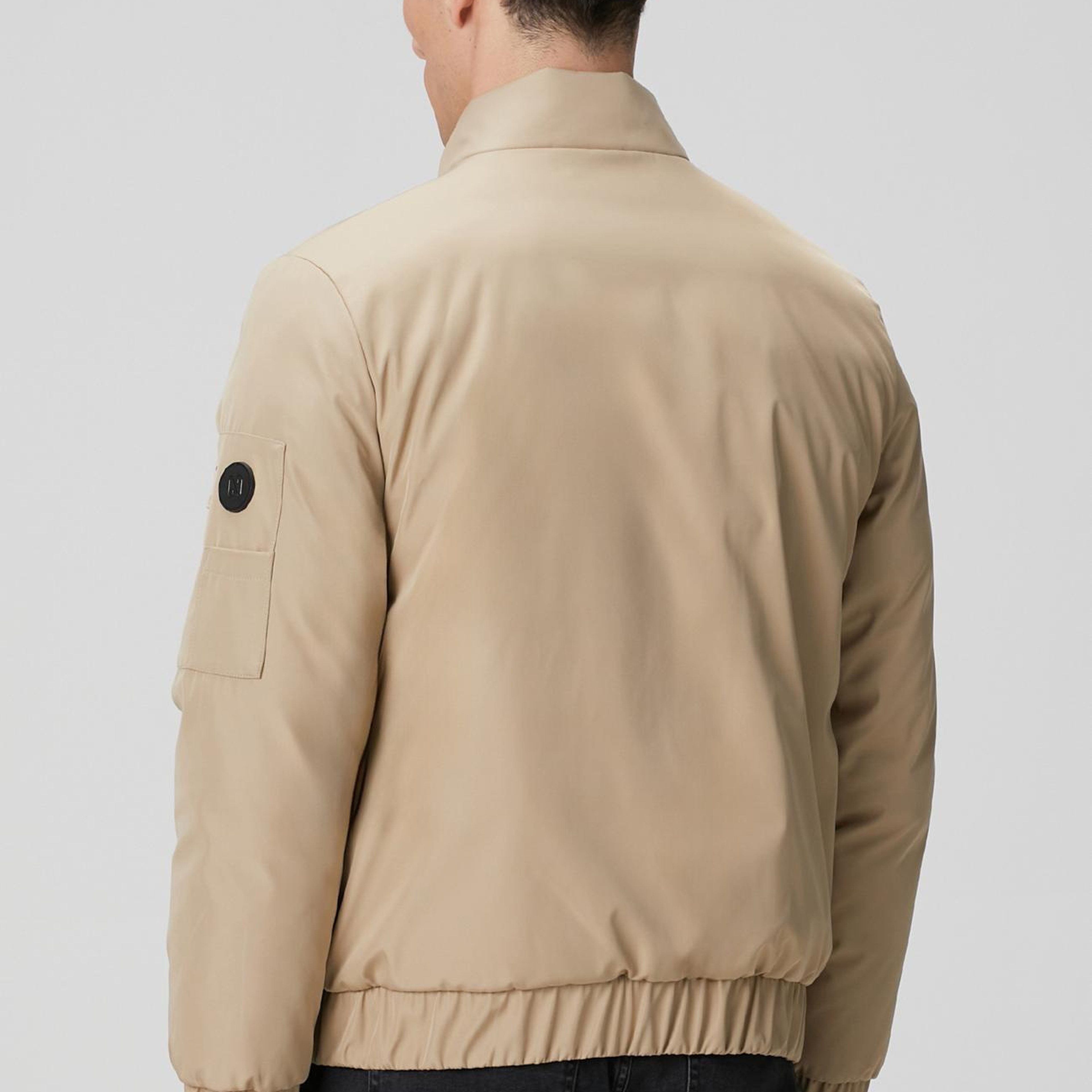 Network Erkek Koyu Bej Su İtici Özellikli Kapitoneli Mont