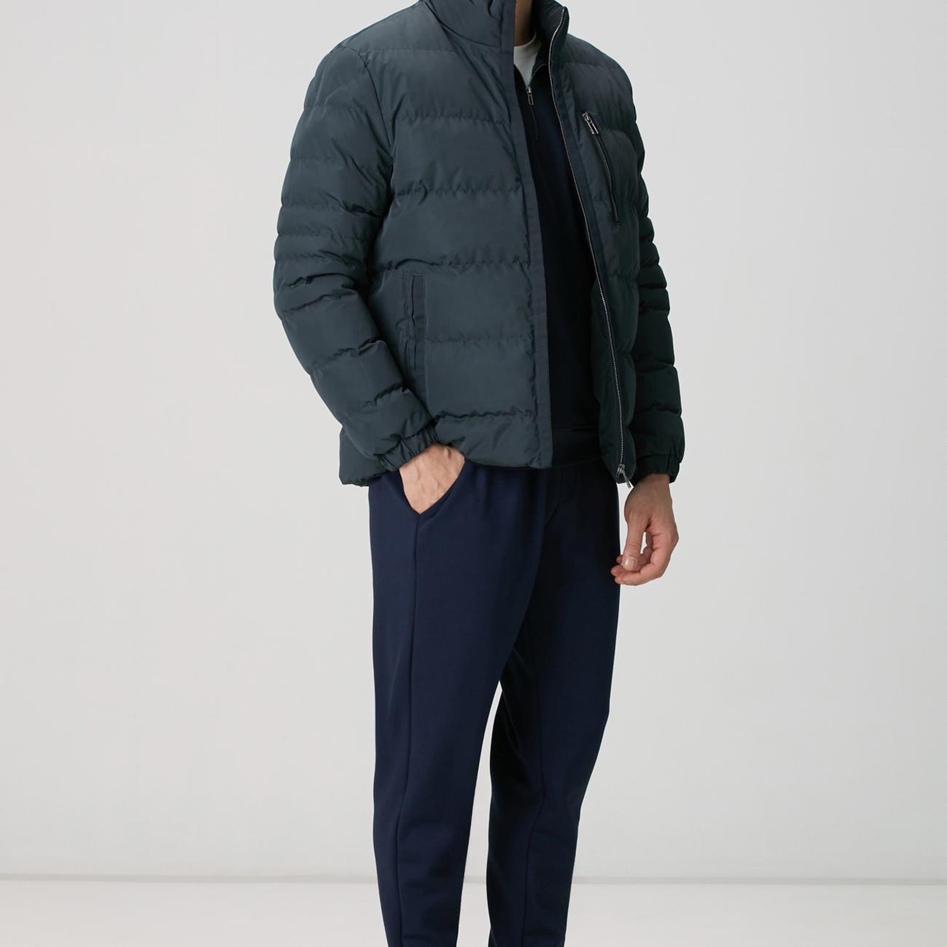 Network Erkek Antrasit Cep Detaylı Ray Kapitone Mont