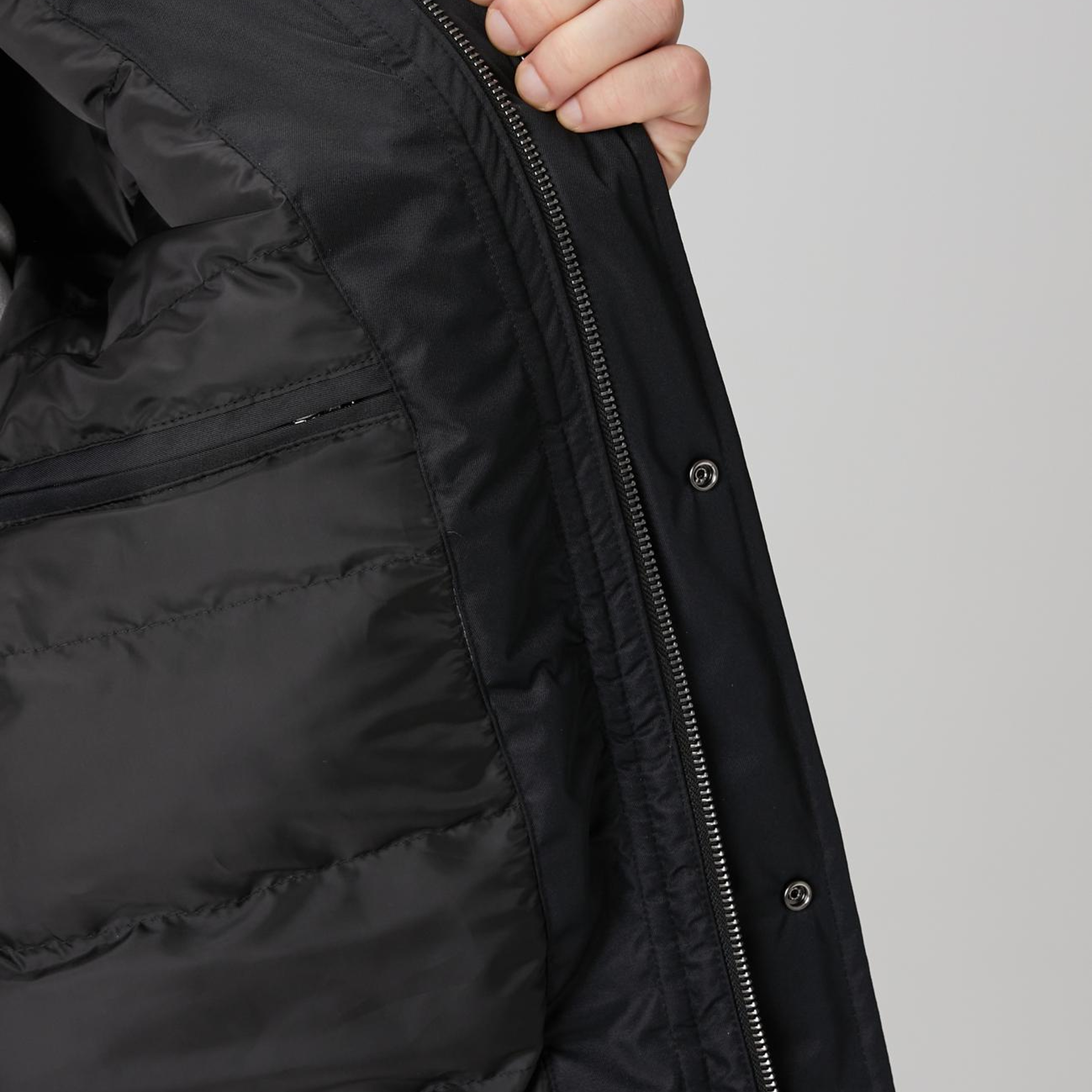 Network Erkek Siyah Körük Cep Detaylı Mont