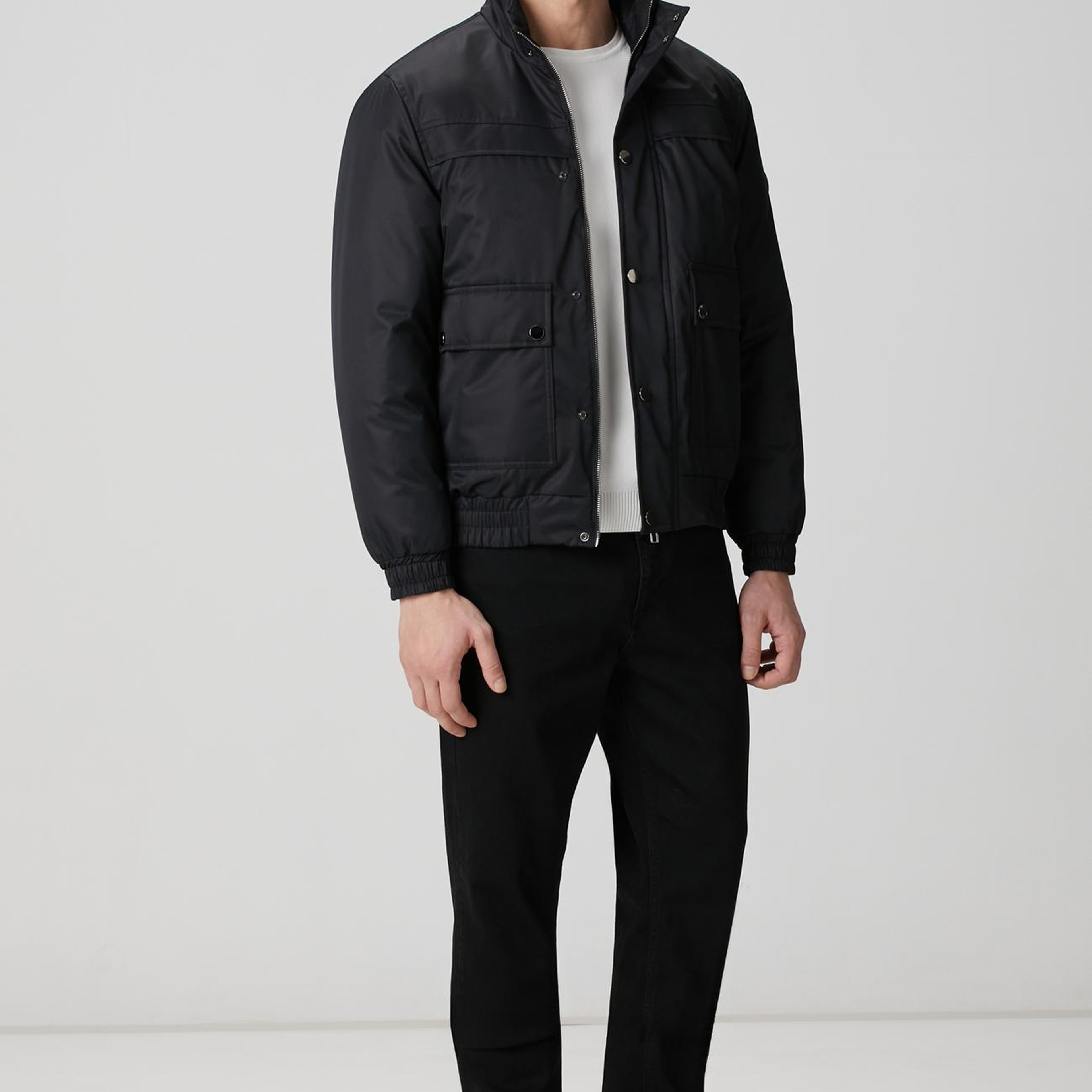 Network Erkek Siyah Körük Cep Detaylı Mont