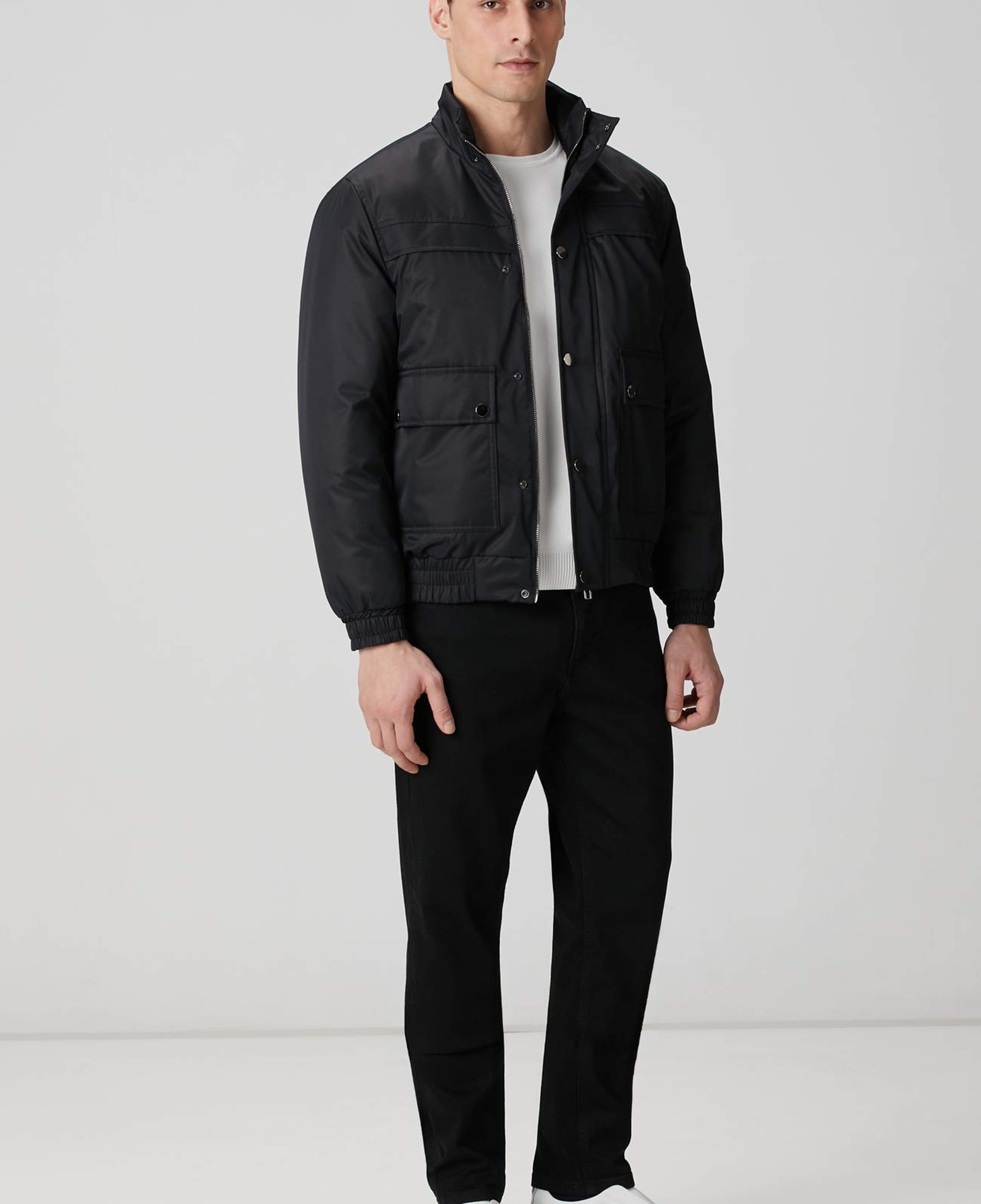 Network Erkek Siyah Körük Cep Detaylı Mont