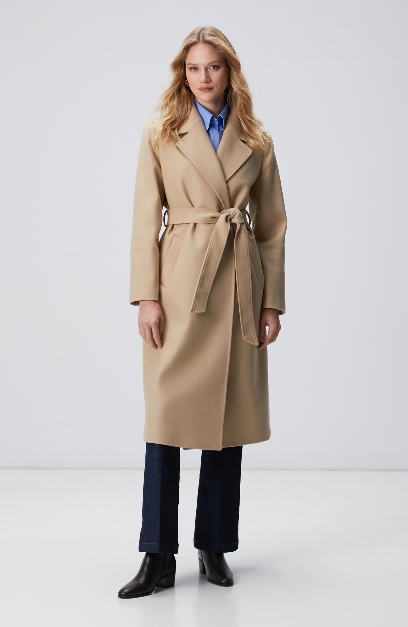 Network Kadın Taş Kaşmir ve Yün Karışımlı Palto