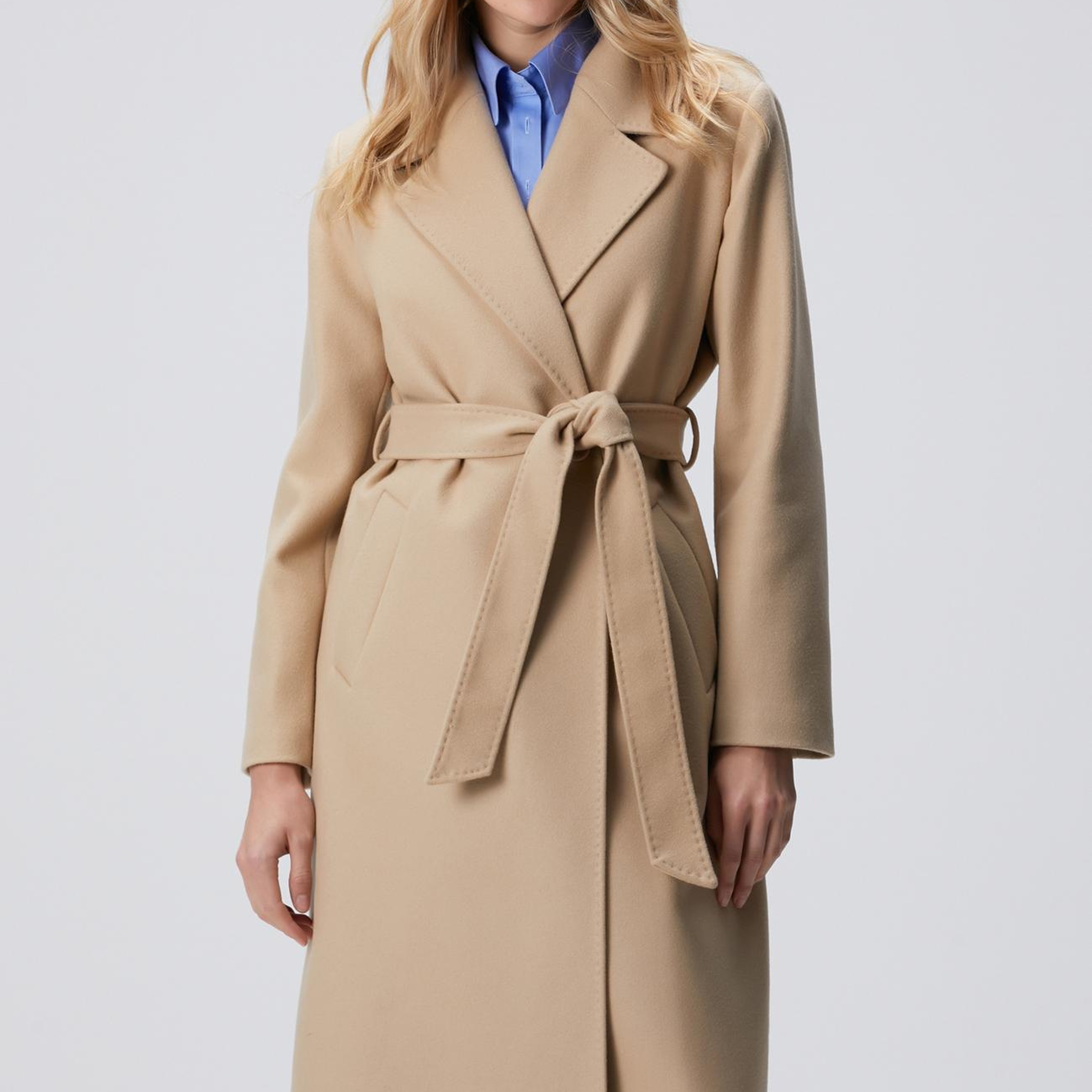 Network Kadın Taş Kaşmir ve Yün Karışımlı Palto