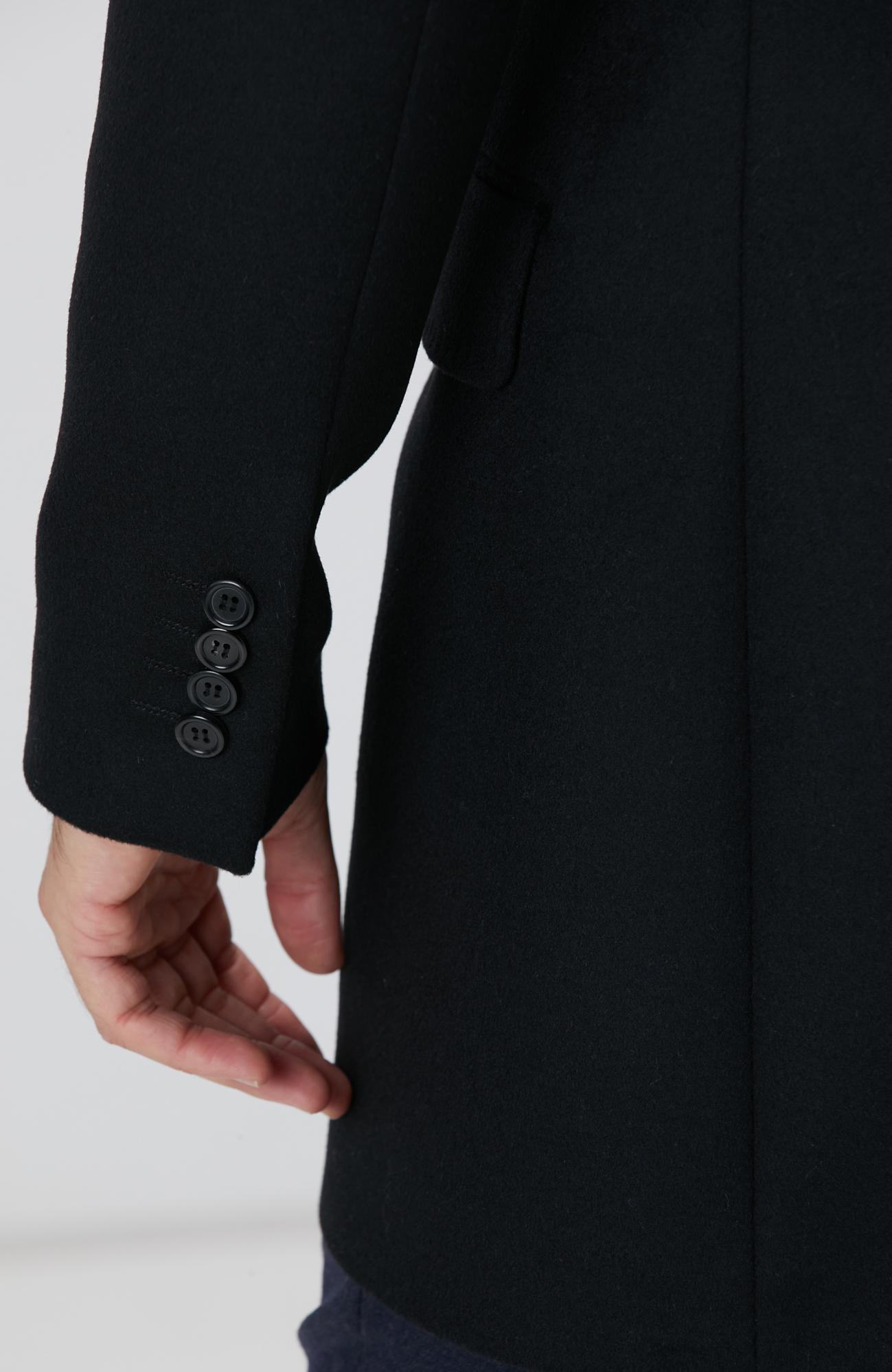 Network Erkek Siyah Kaşmir Karışımlı Palto