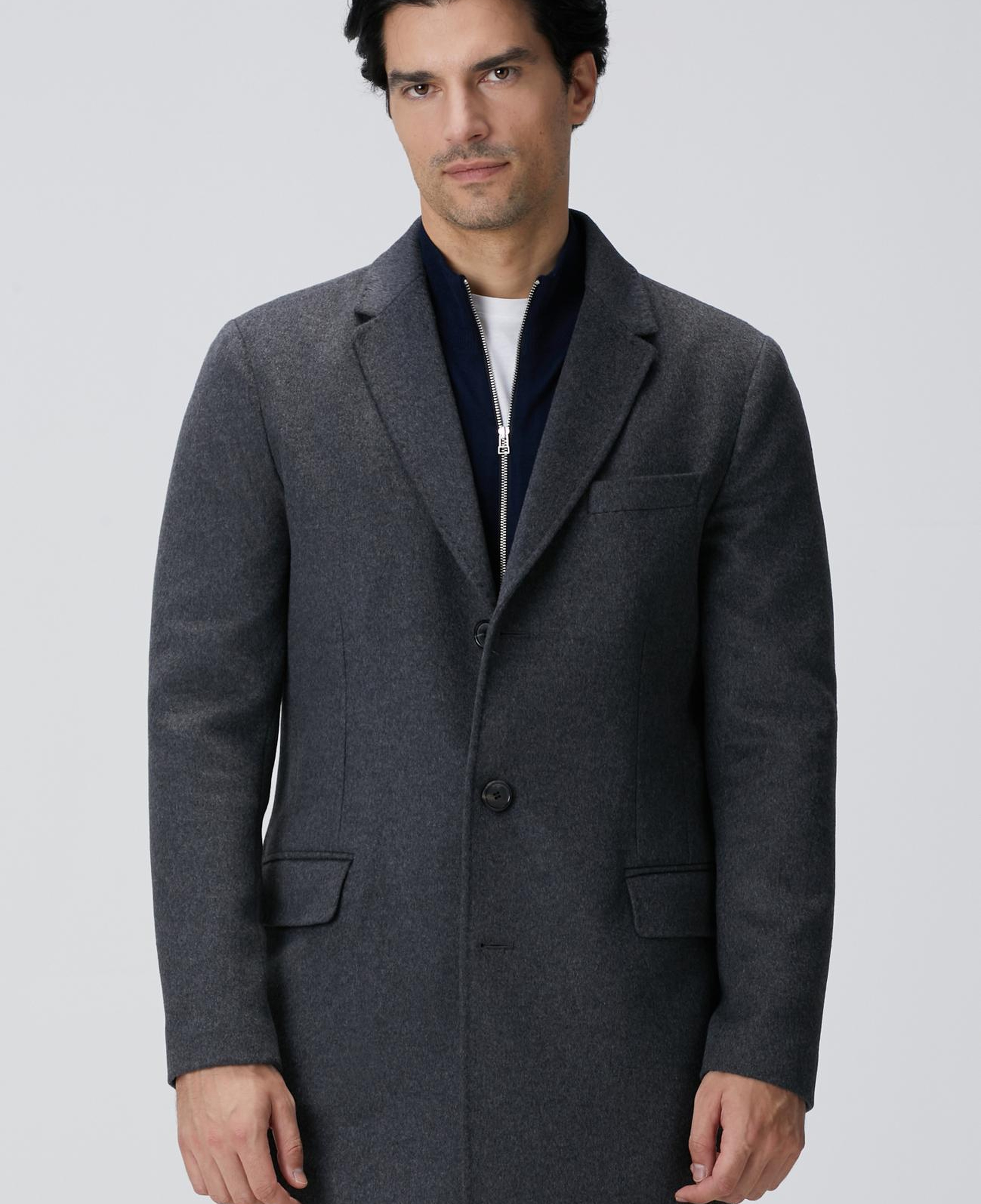Network Erkek Antrasit Kaşmir Karışımlı Palto
