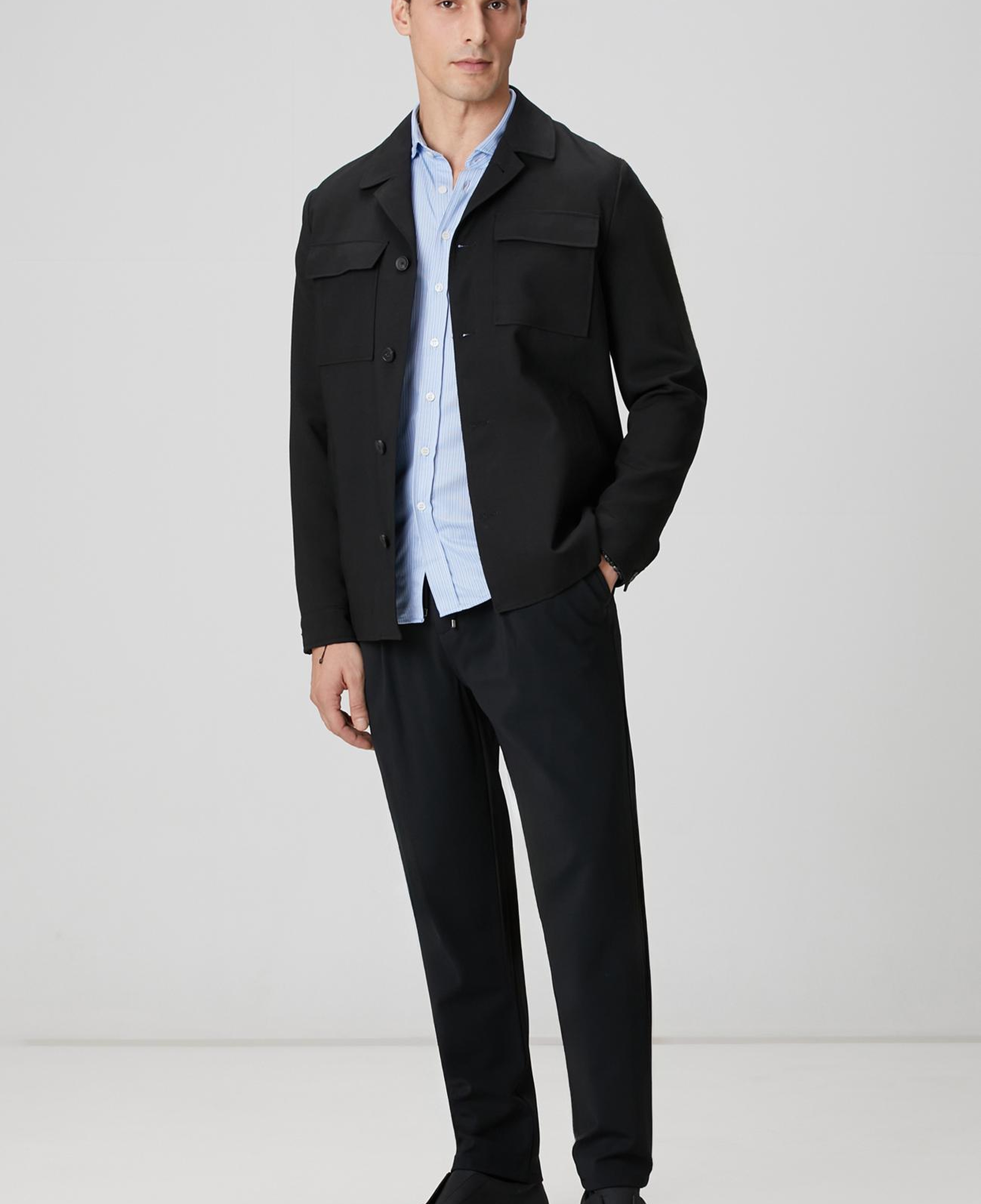 Network Erkek N-Tech Mavi Çizgi Desenli Gömlek