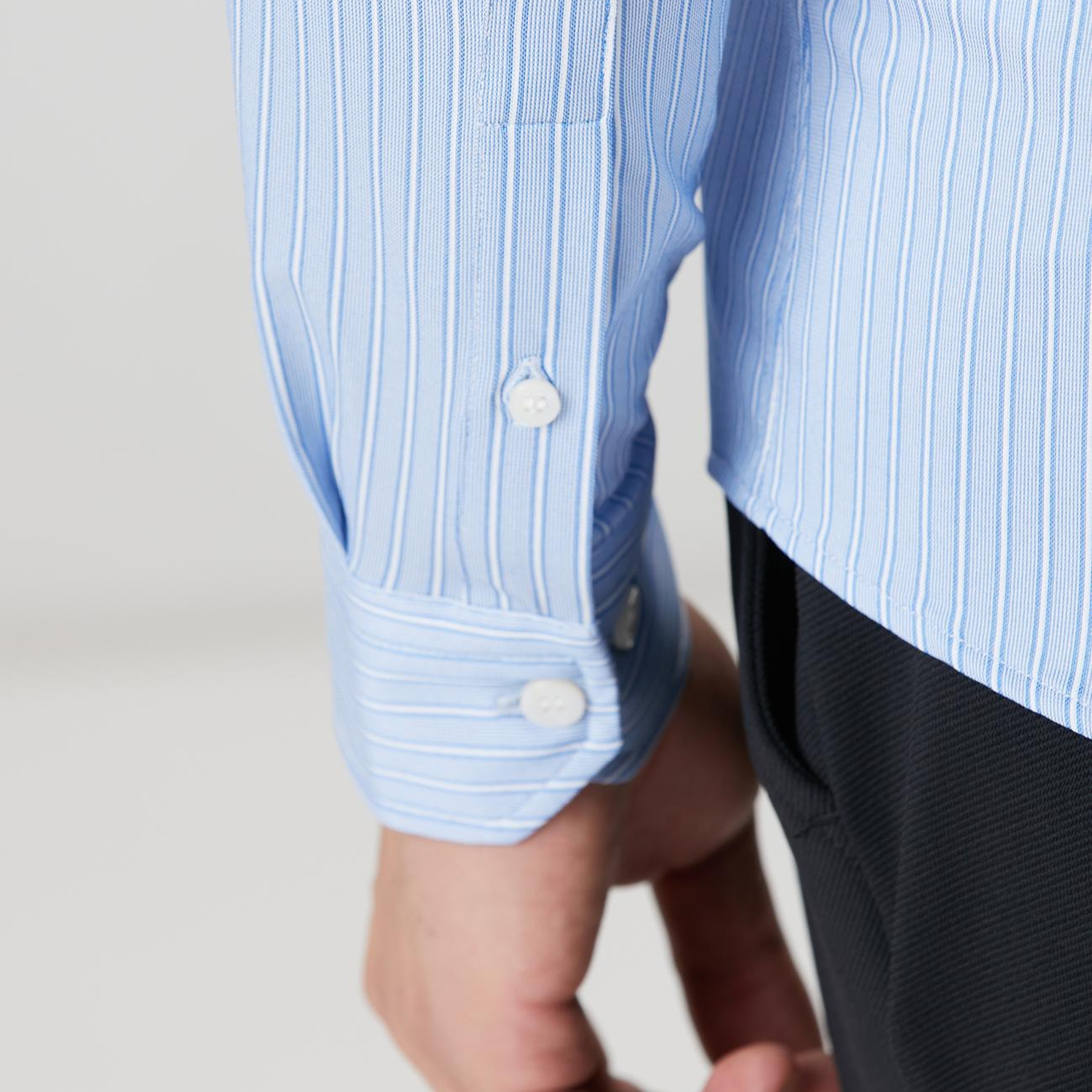 Network Erkek N-Tech Mavi Çizgi Desenli Gömlek