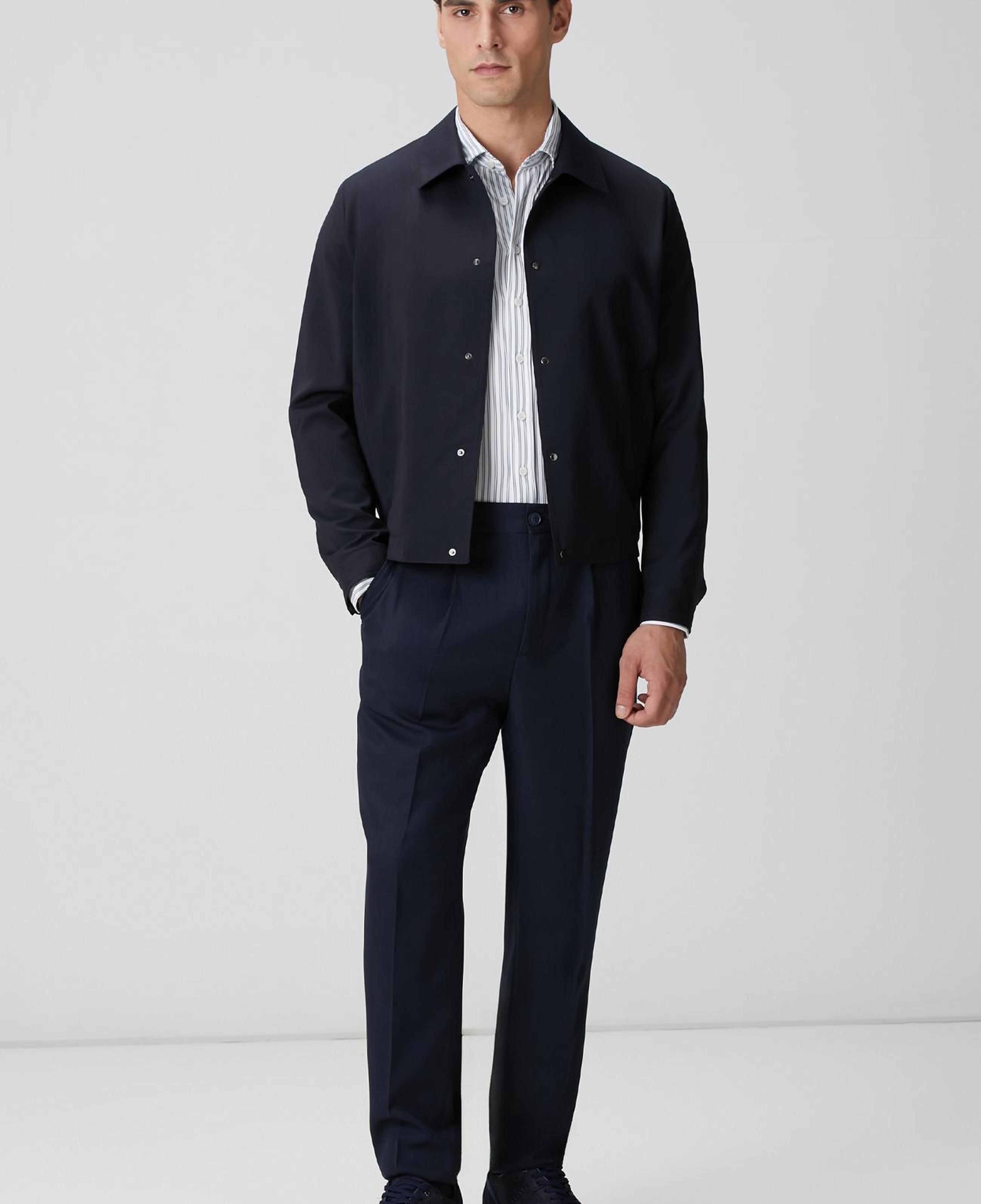 Network Erkek N-Tech Siyah Beyaz Çizgili Gömlek