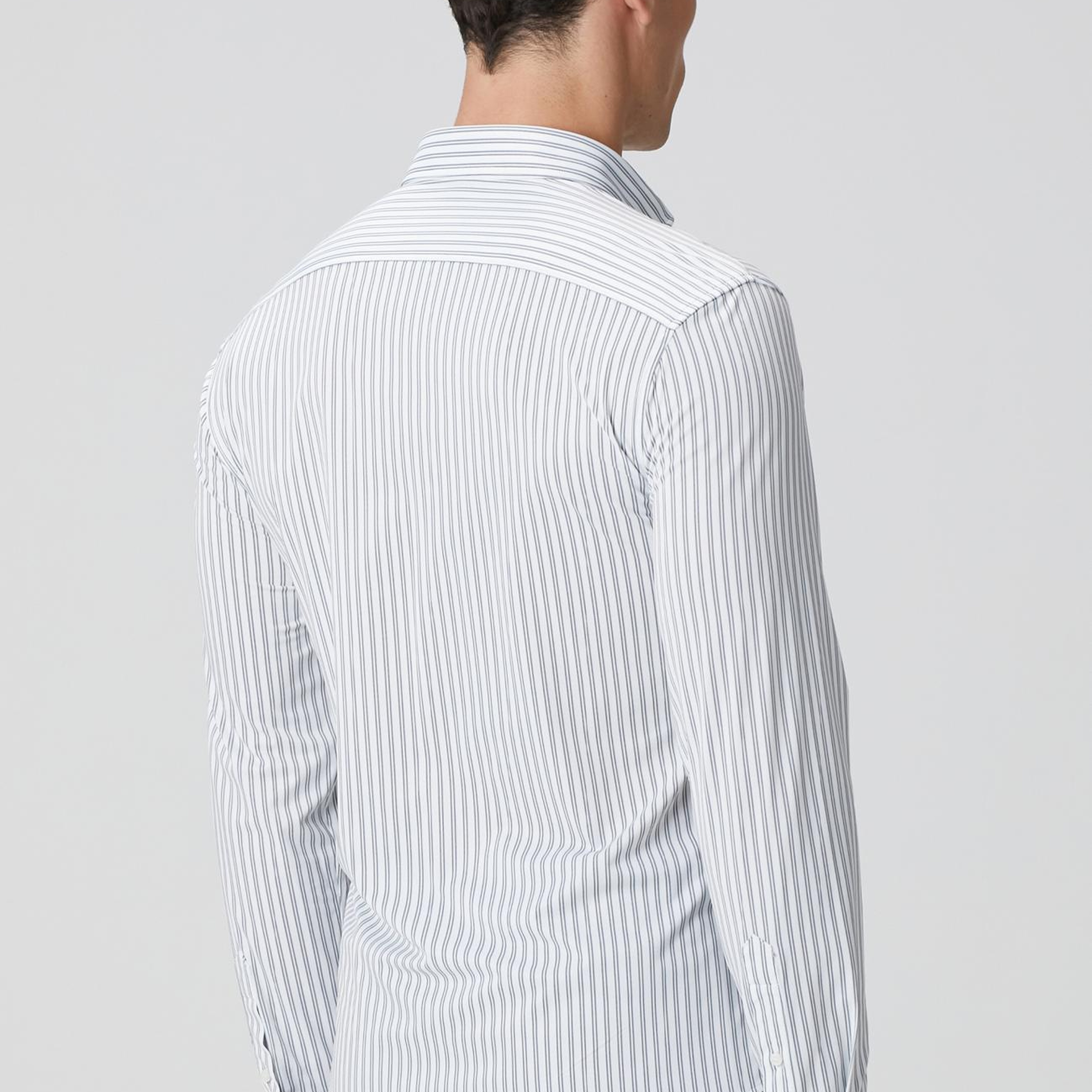 Network Erkek N-Tech Siyah Beyaz Çizgili Gömlek