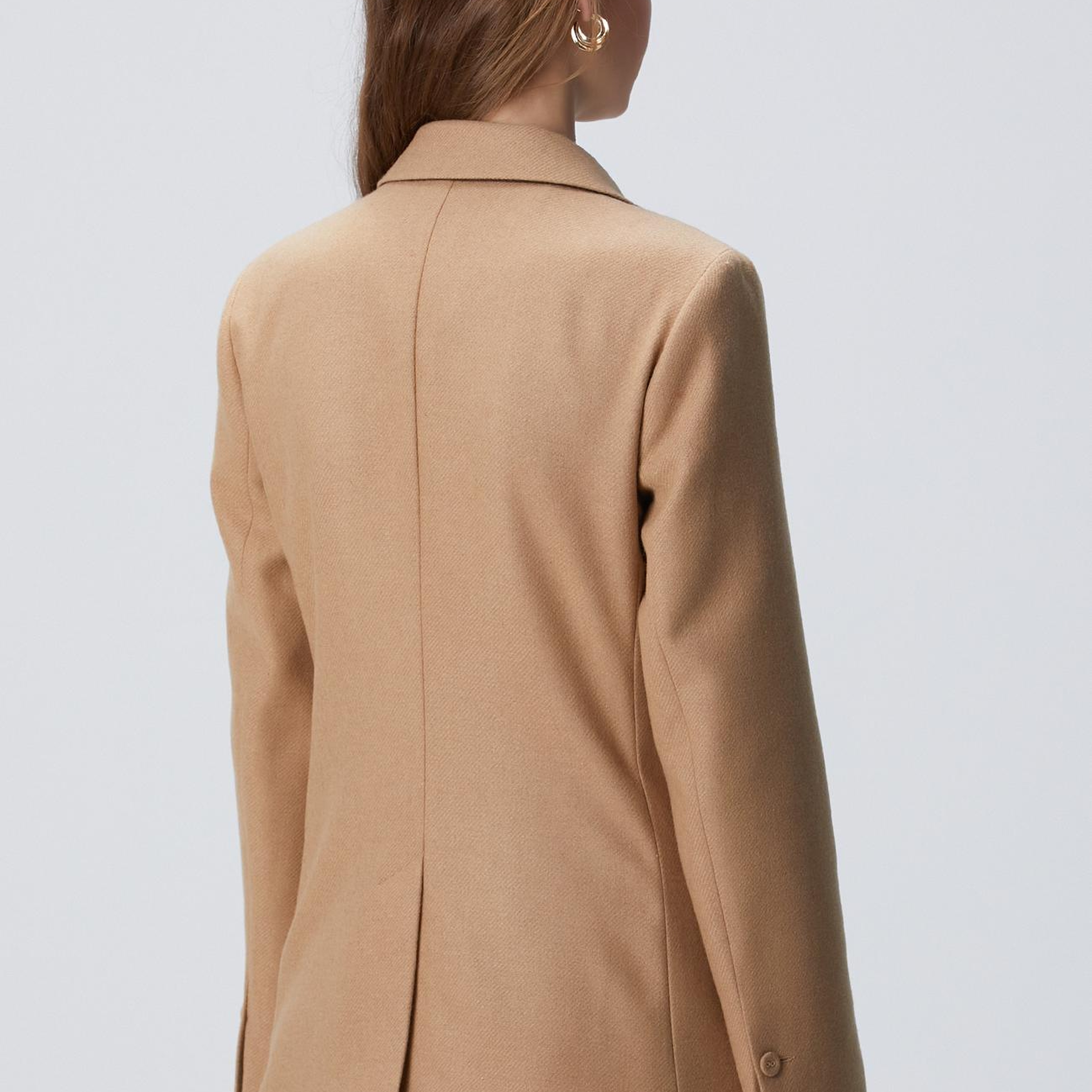 Network Kadın Koyu Bej Yün Karışımlı Ceket