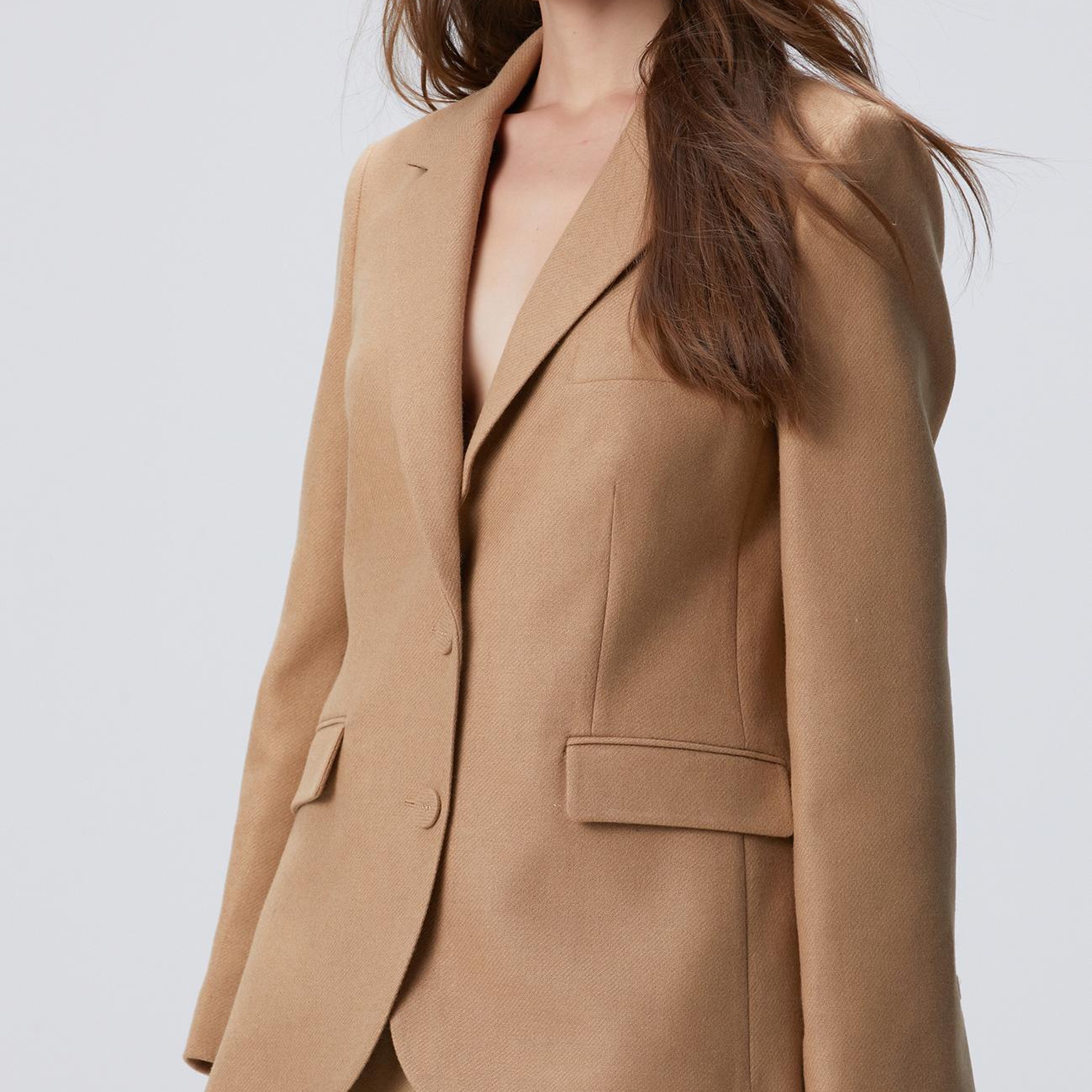 Network Kadın Koyu Bej Yün Karışımlı Ceket